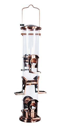 Casafoyer Brushed Copper 6 Port Seed Feeder - (Pack Of 2)