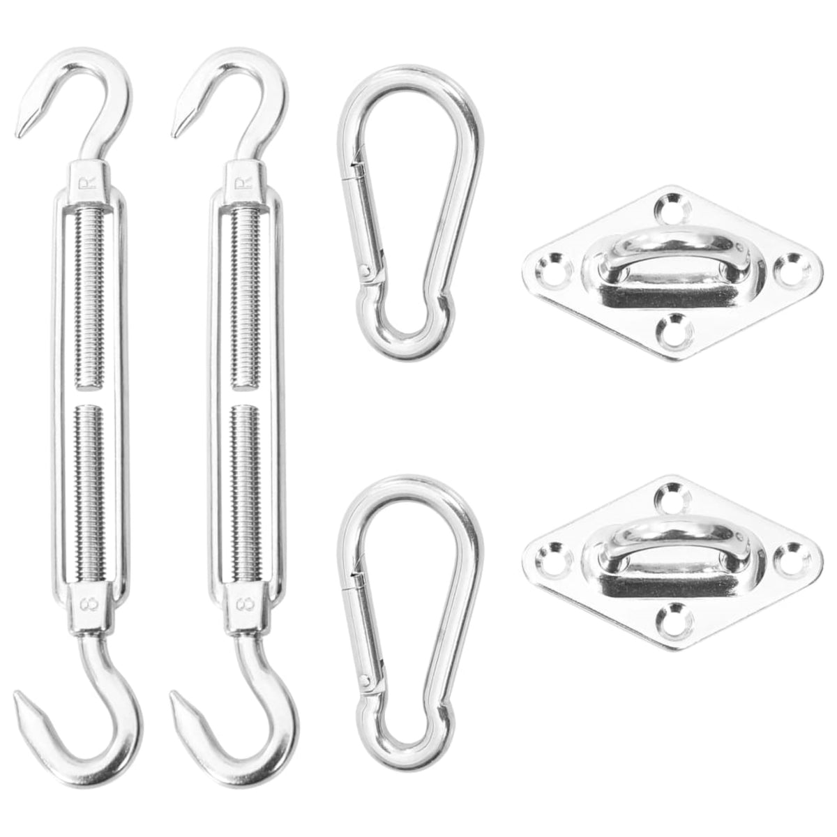 Vidaxl 6 Piece Sunshade Sail Mounting Kit Stainless Steel