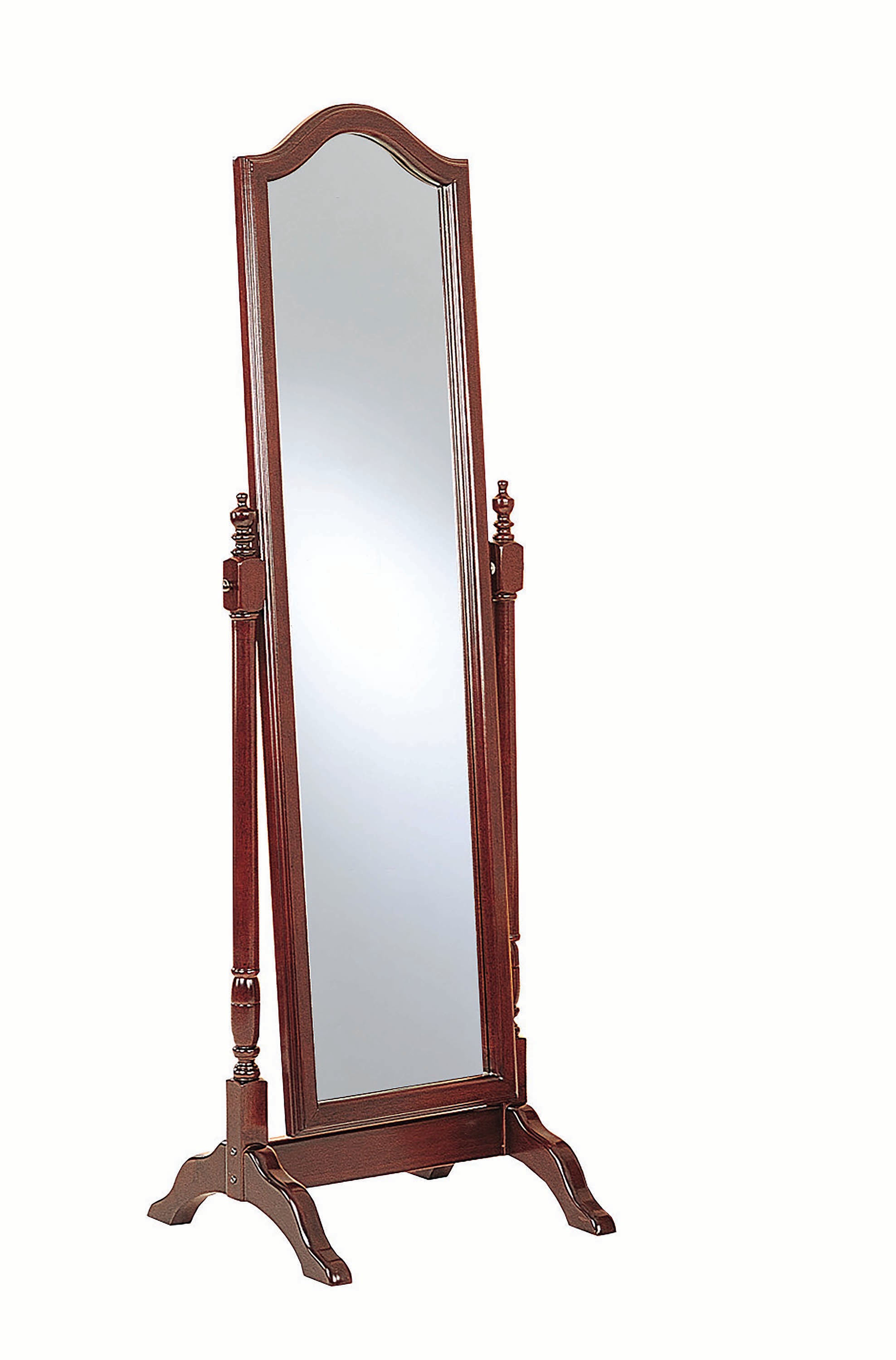 Traditional Red Brown Floor Mirror