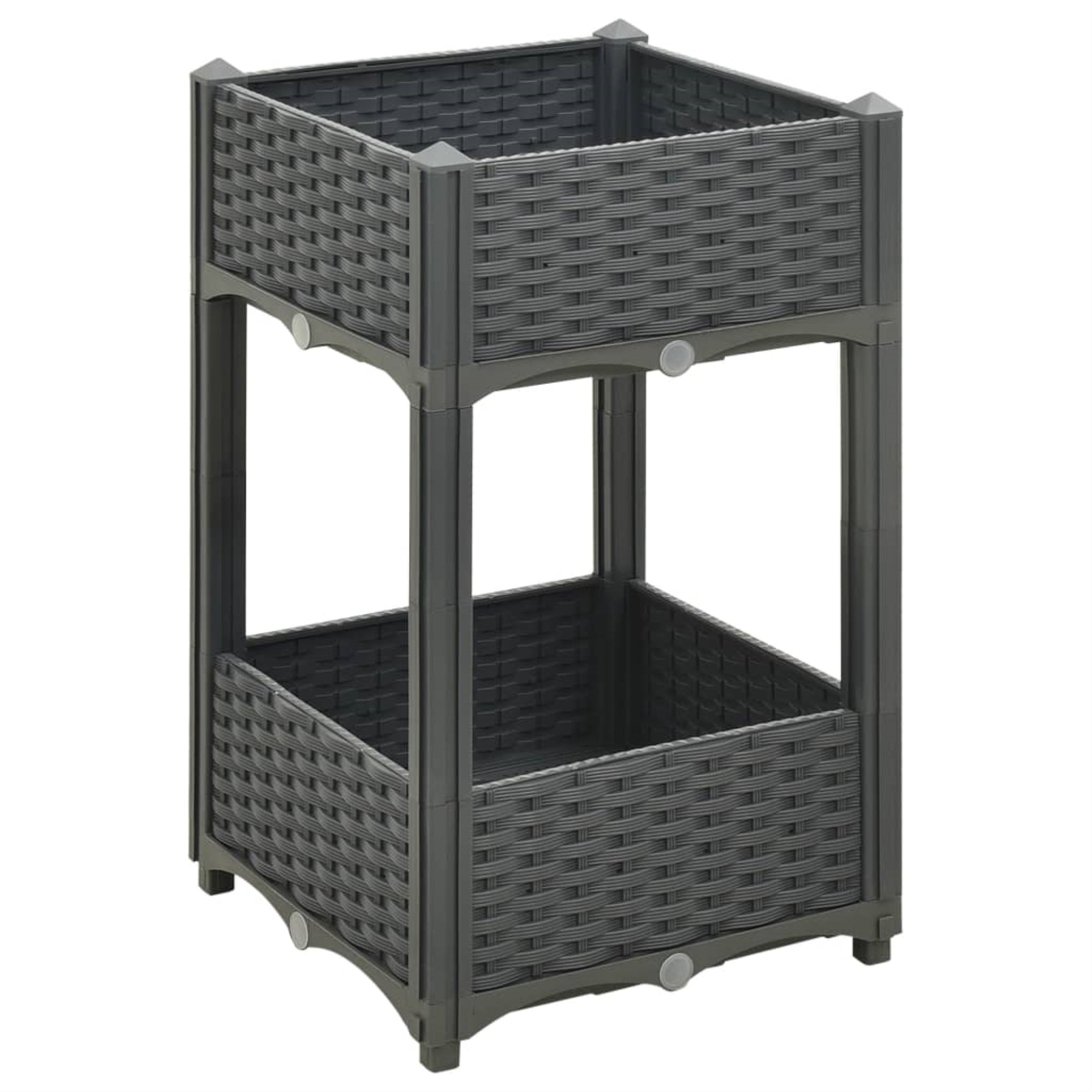 Vidaxl Raised Bed 15.7'X15.7'X28' Polypropylene