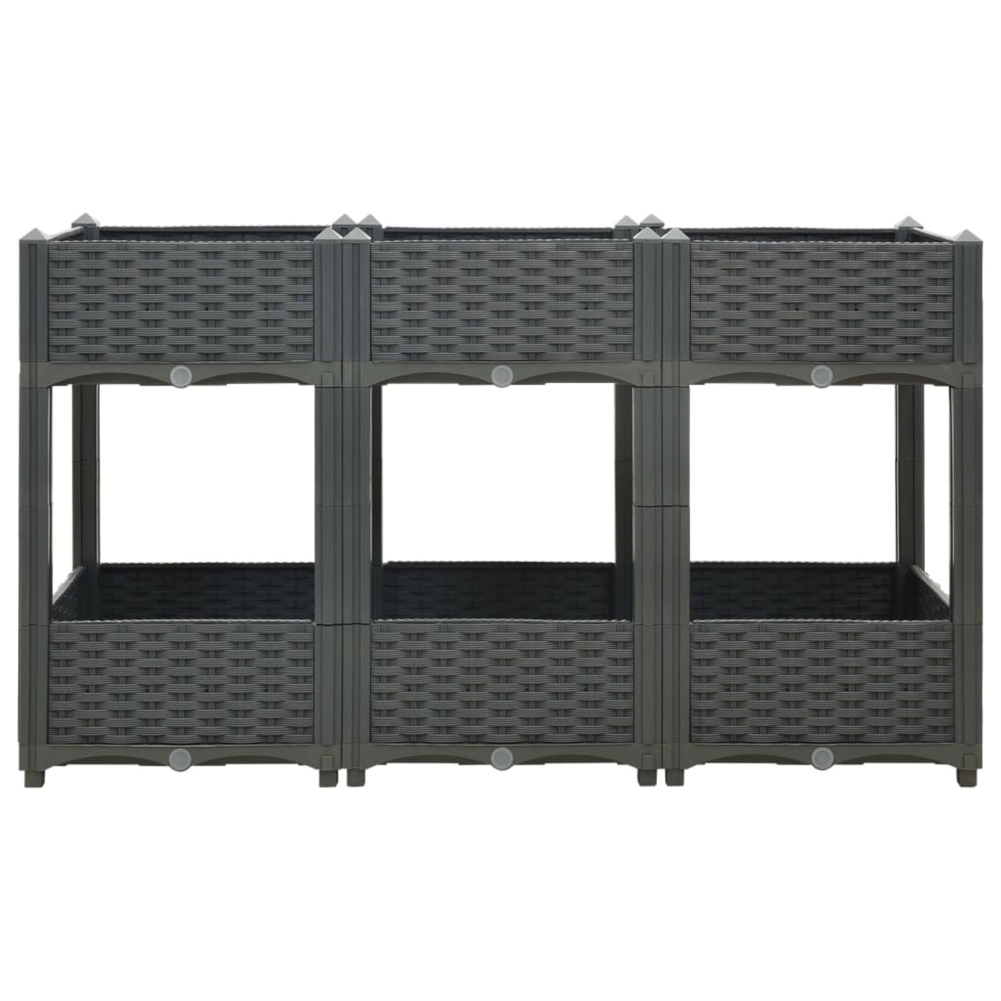 Vidaxl Raised Bed 47.2'X15.7'X28' Polypropylene