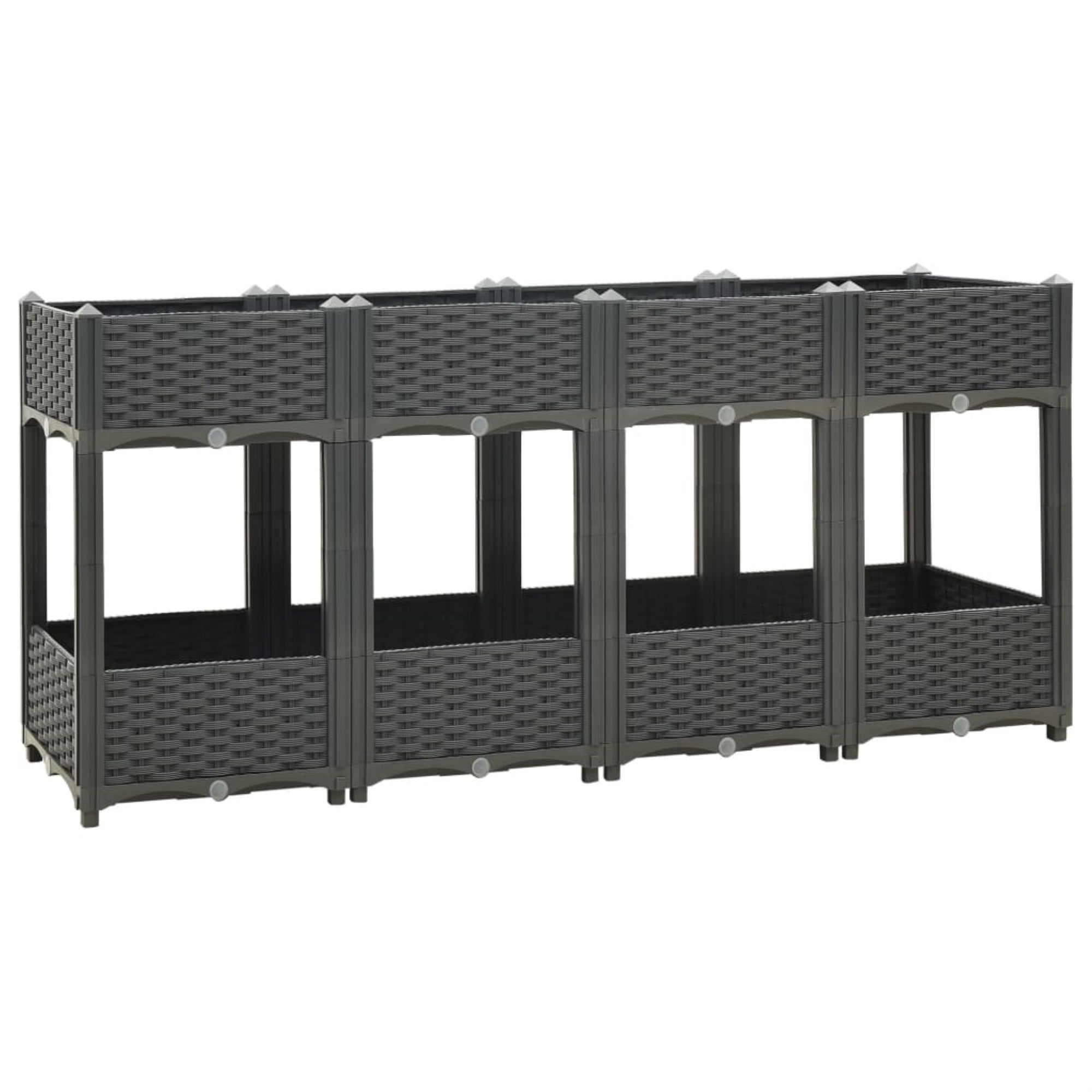 Vidaxl Raised Bed 63'X15.7'X28' Polypropylene