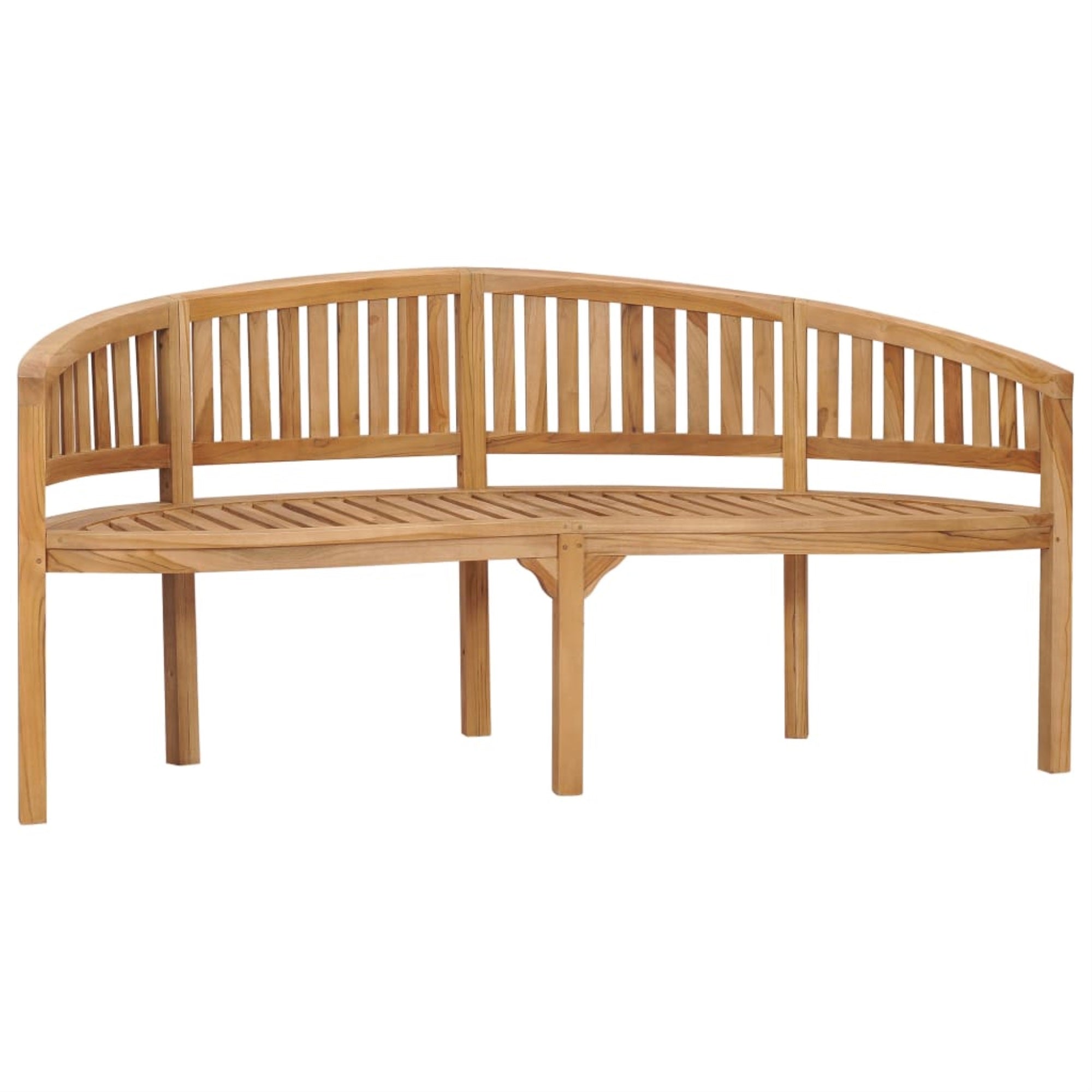 Vidaxl Banana Bench 70.9' Solid Teak Wood