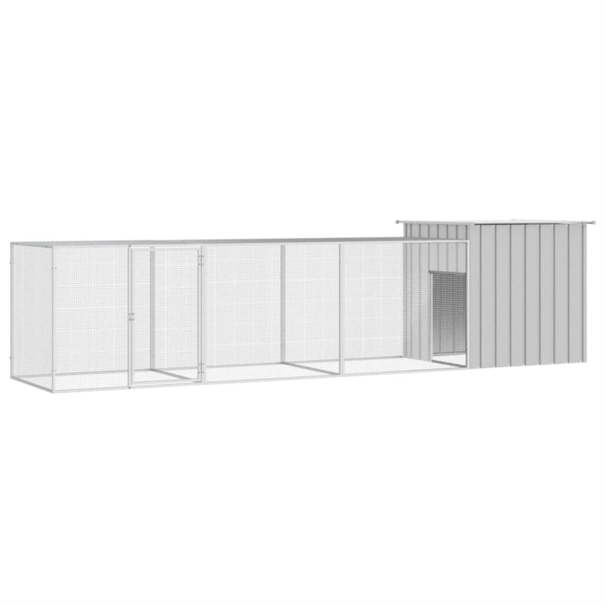 Vidaxl Chicken Cage Gray 157.5'X35.8'X39.4' Galvanized Steel