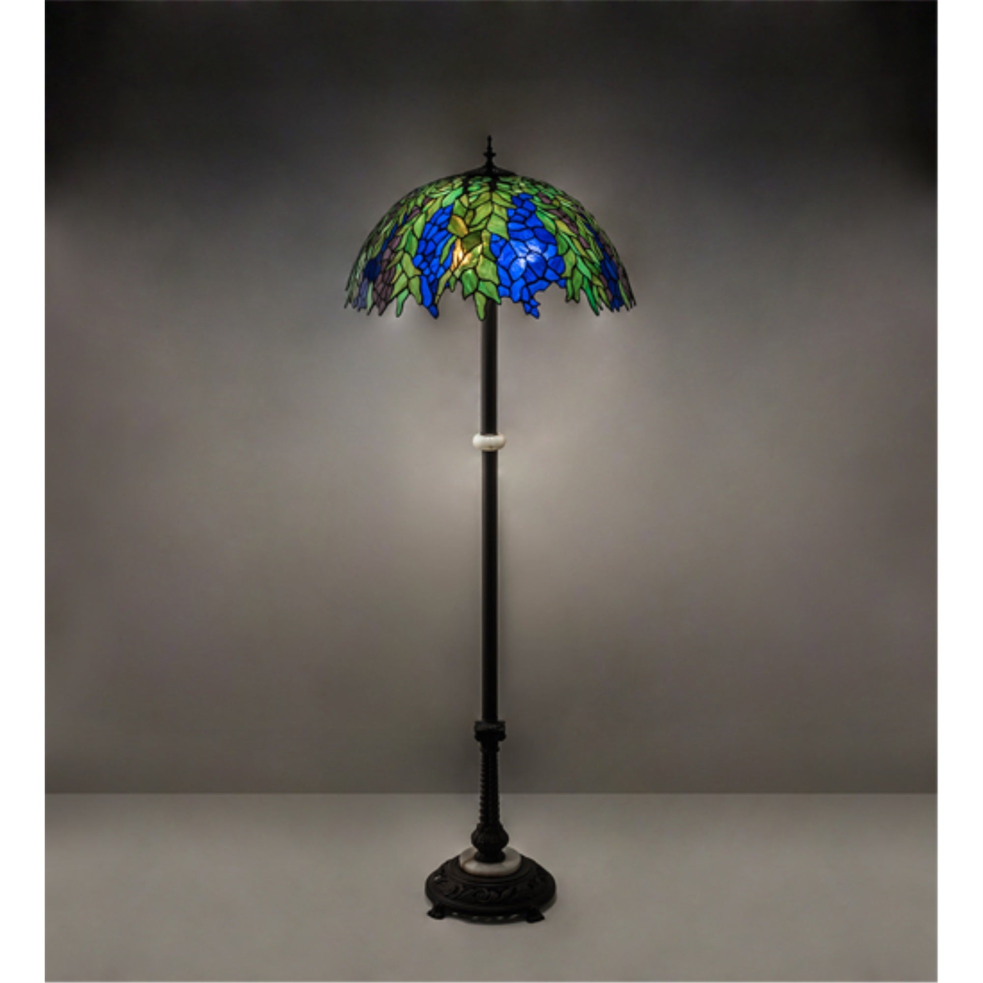 60'H Tiffany Honey Locust Floor Lamp
