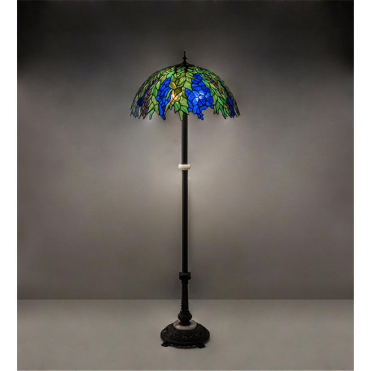 60'H Tiffany Honey Locust Floor Lamp