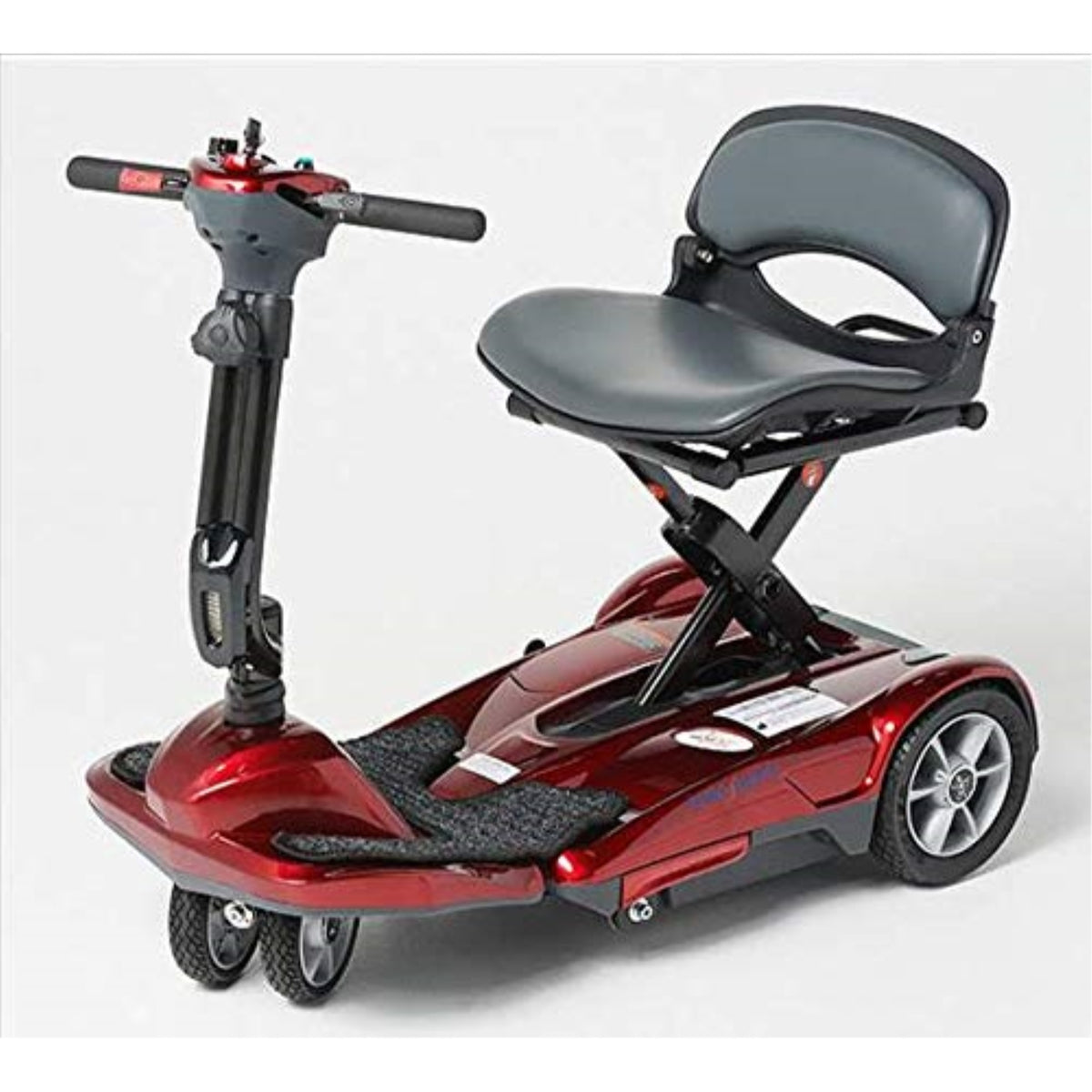Ev Rider Transport Move S21M Manual Folding Mobility Scooter - Lithium Battery Airline Friendly- Lightweight 49 Lbs. Total (Red), Assorted