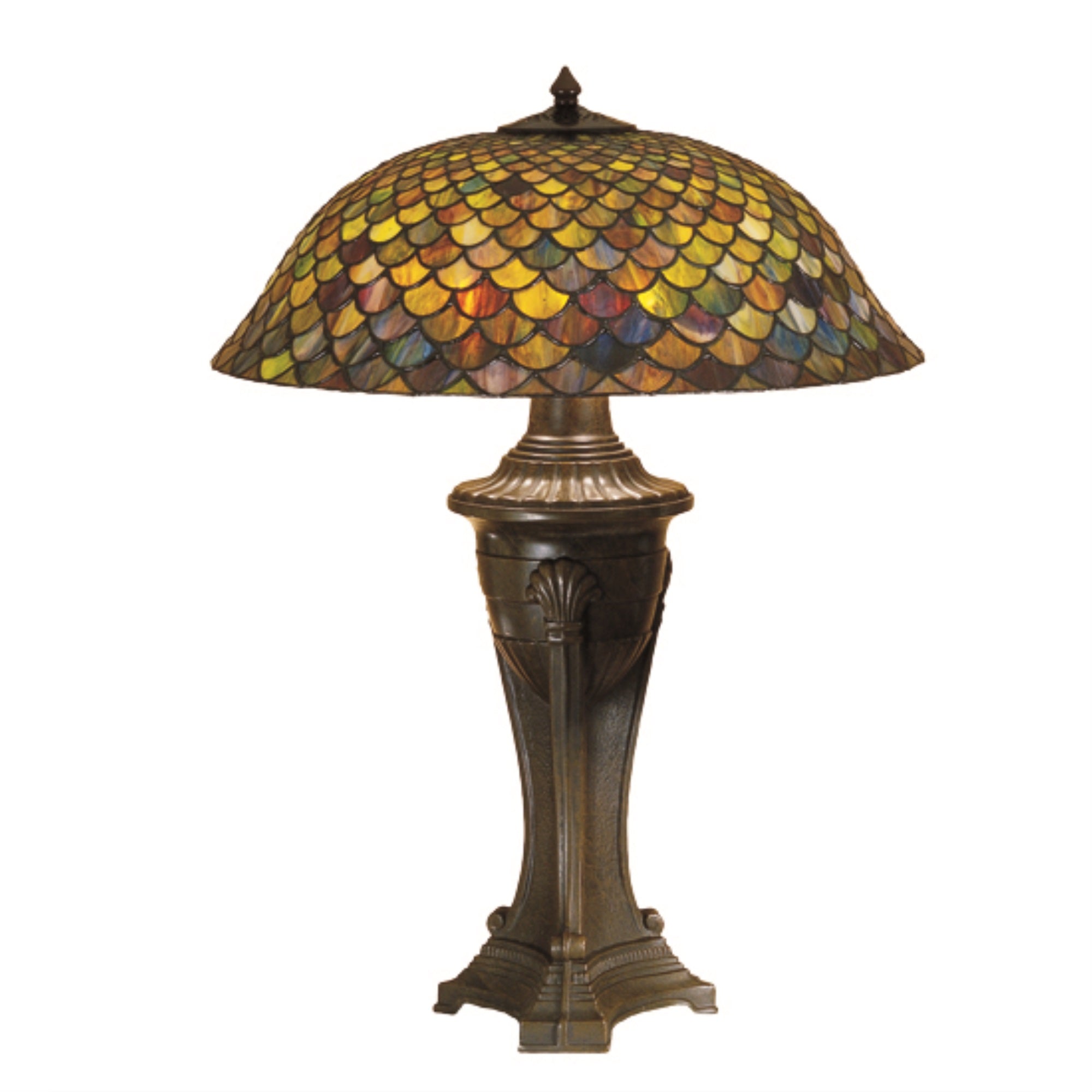 30'H Tiffany Fishscale Table Lamp