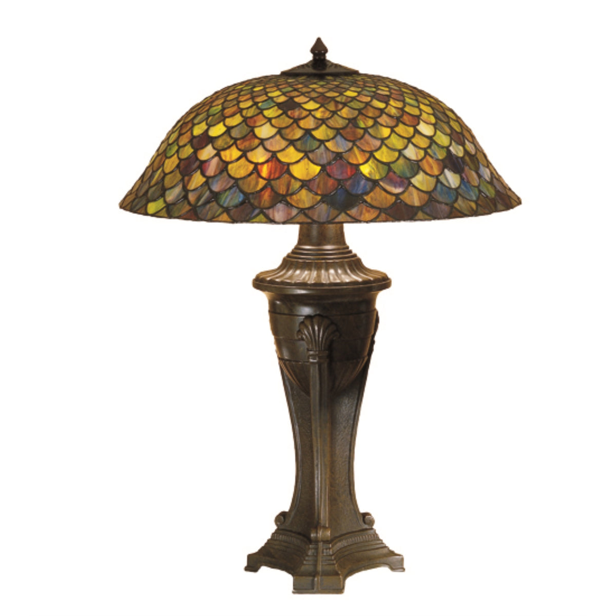 30'H Tiffany Fishscale Table Lamp