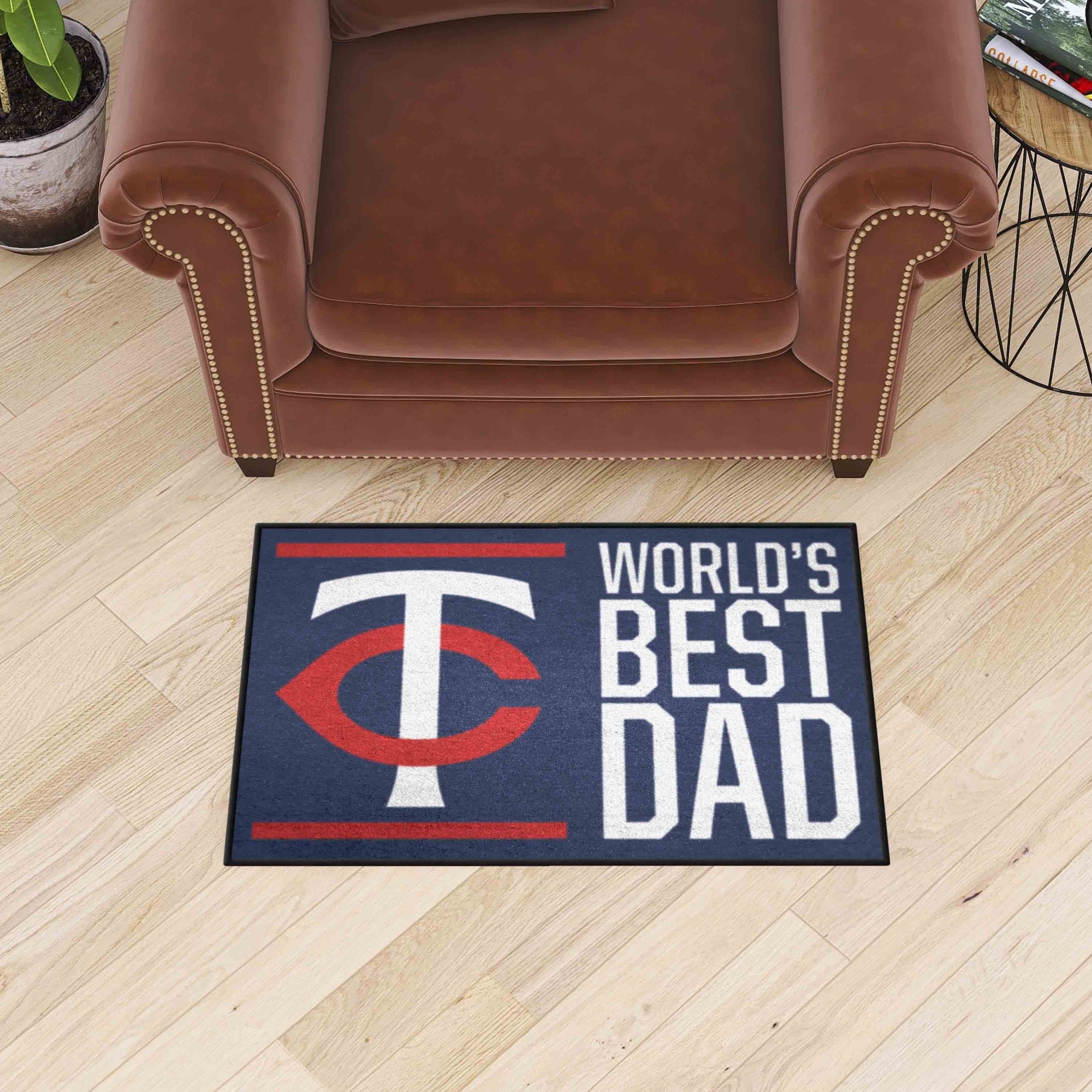 Minnesota Twins Starter Mat Accent Rug - 19In. X 30In. World'S Best Dad Starter Mat
