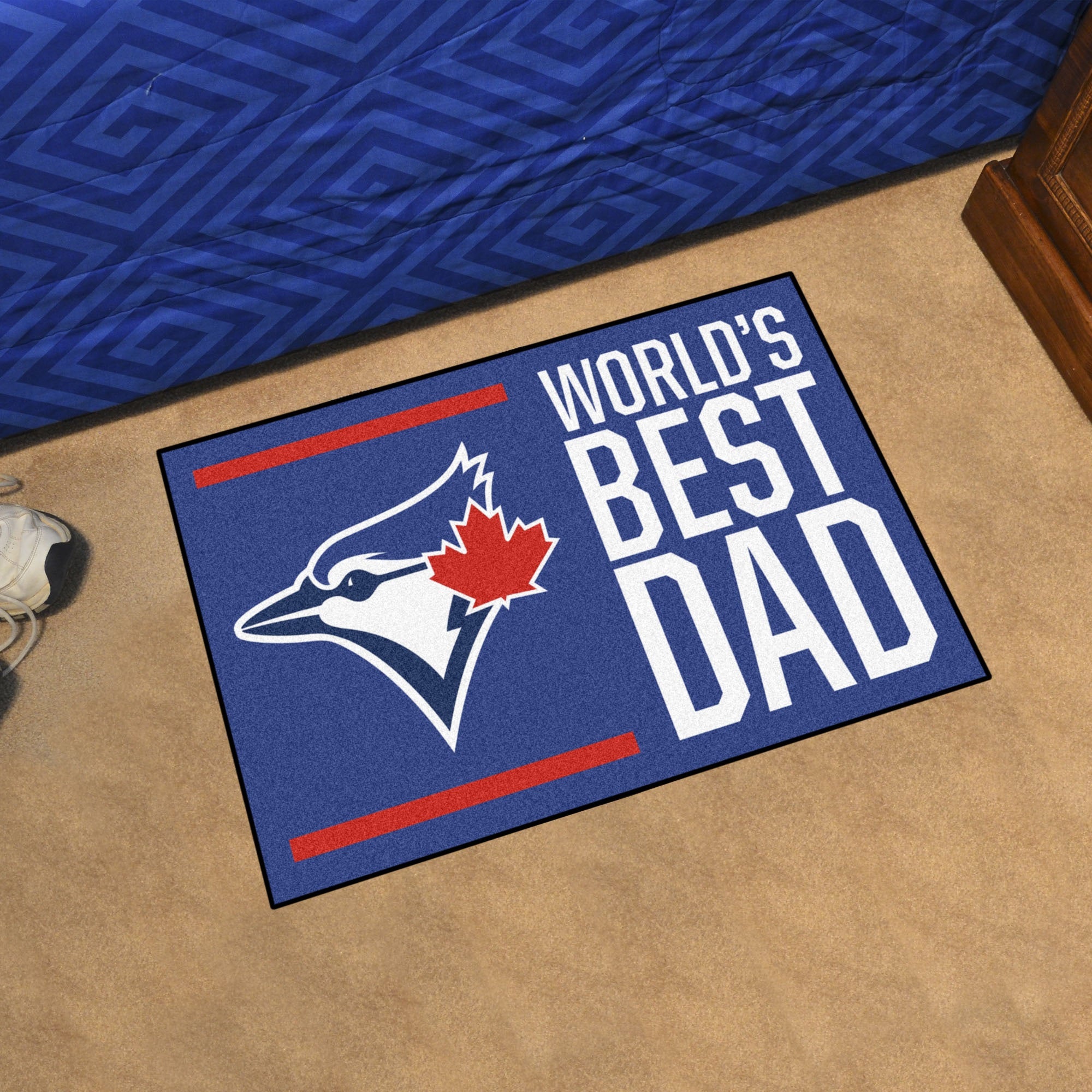 Toronto Blue Jays Starter Mat Accent Rug - 19In. X 30In. World'S Best Dad Starter Mat
