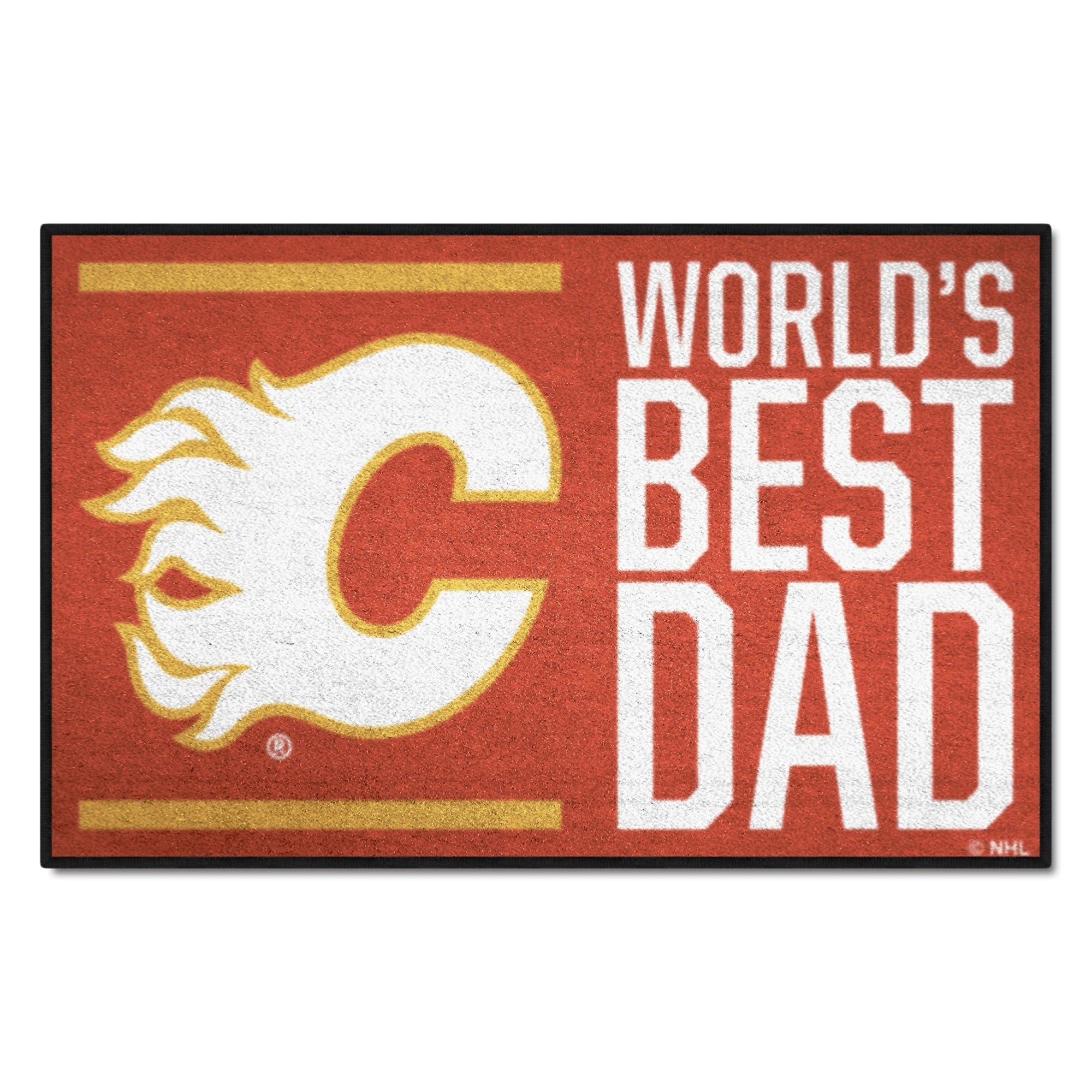 Calgary Flames Starter Mat Accent Rug - 19In. X 30In. World'S Best Dad Starter Mat