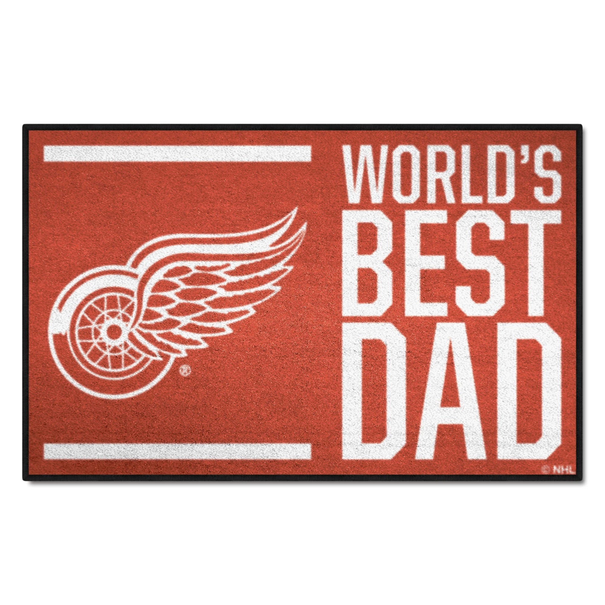 Detroit Red Wings Starter Mat Accent Rug - 19In. X 30In. World'S Best Dad Starter Mat