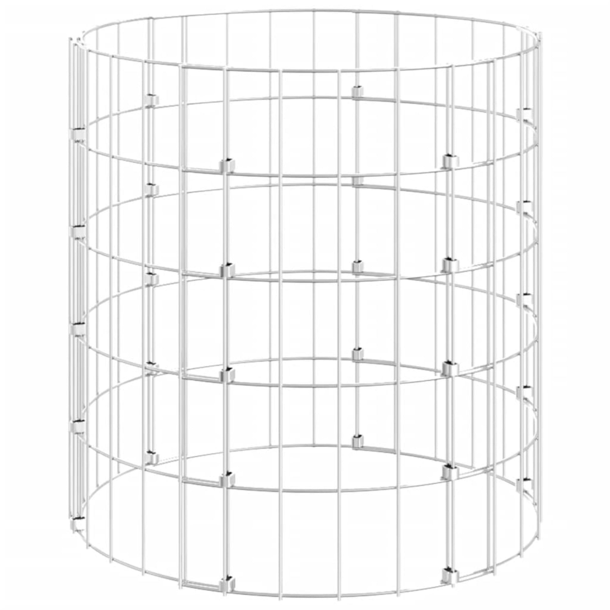 vidaXL Garden Composter 19.7″x19.7″ Galvanized Steel