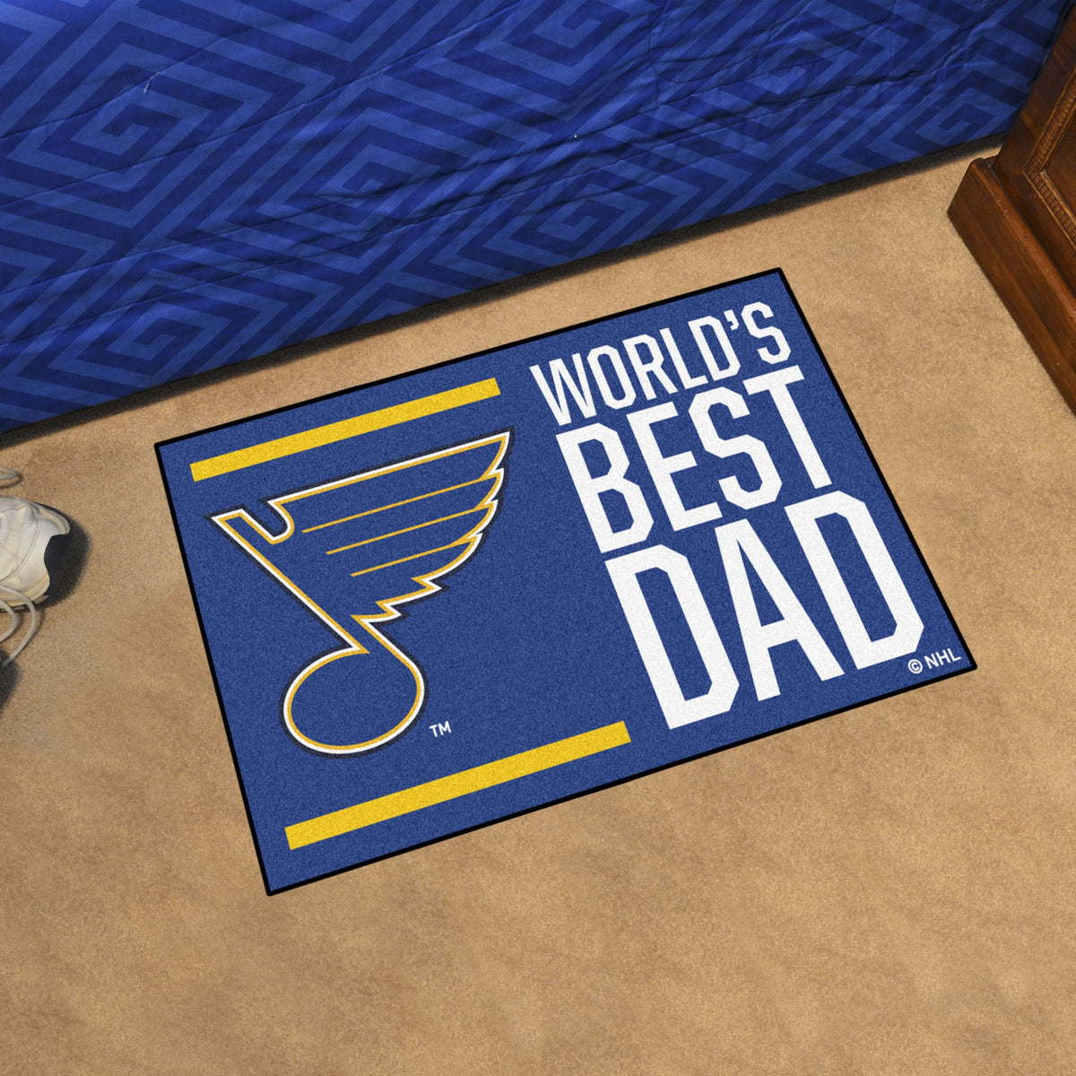 St. Louis Blues Starter Mat Accent Rug - 19In. X 30In. World'S Best Dad Starter Mat