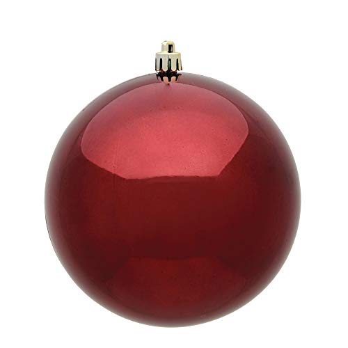 Casafoyer  8” Burgundy Shiny Ball UV Drilled Cap - N592065DSV - (Pack Of 2)