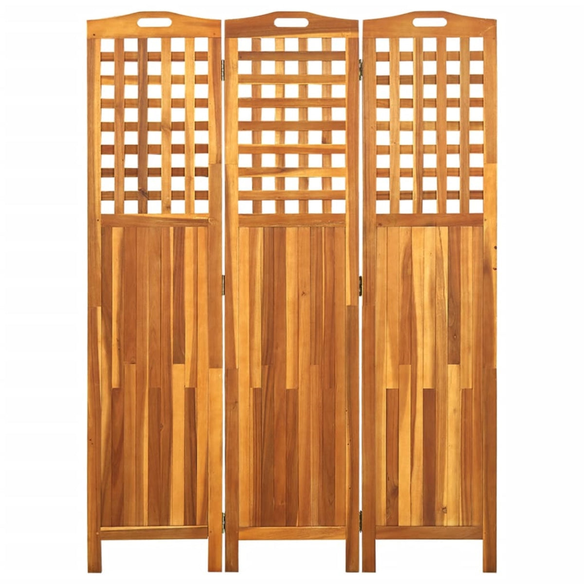 Vidaxl 3-Panel Room Divider 47.6'X0.8'X66.9' Solid Acacia Wood