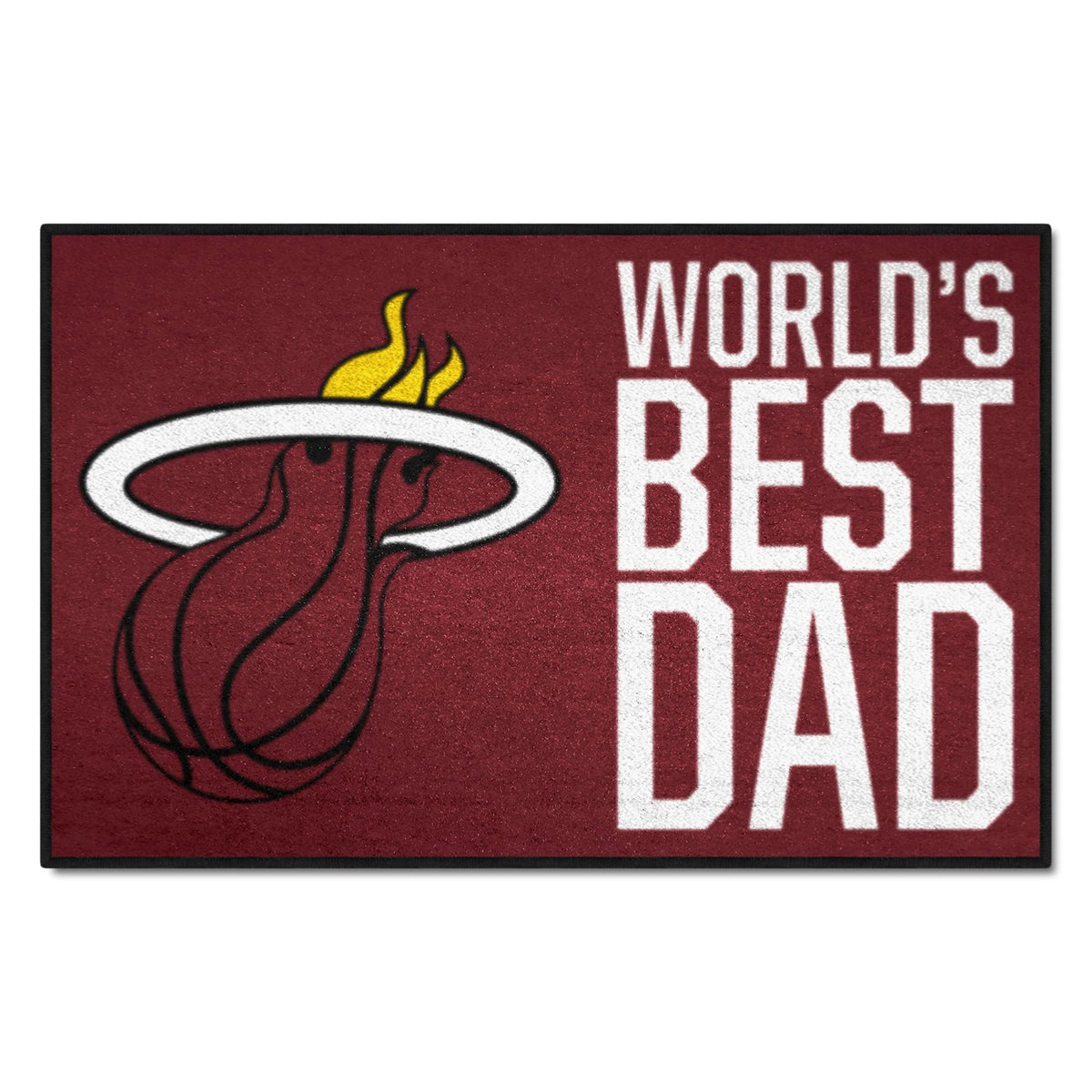 Miami Heat Starter Mat Accent Rug - 19In. X 30In. World'S Best Dad Starter Mat