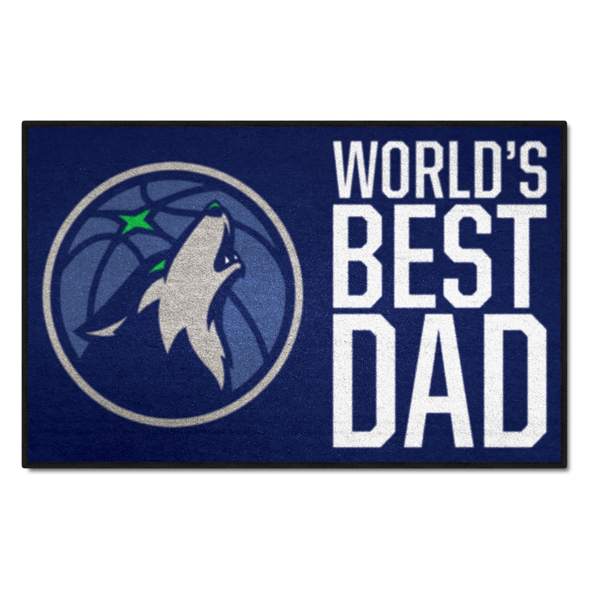 Minnesota Timberwolves Starter Mat Accent Rug - 19In. X 30In. World'S Best Dad Starter Mat
