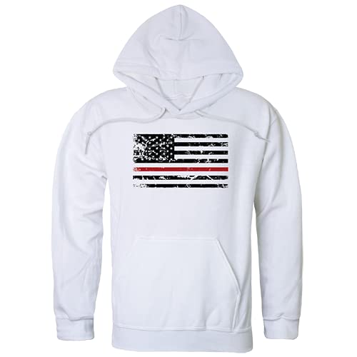 Graphic Pullover, Thin Red Line, White, S