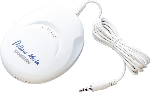 Sangean America, Inc. Ps-100 Pillow 3.5Mm Aux Portable Speaker, White, One Size