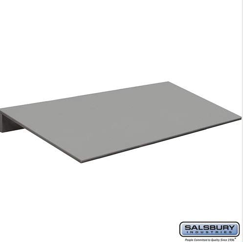 Sloping Hood - 15 Inches Wide - for Heavy Duty Plastic Locker - 3 Wide - Gray