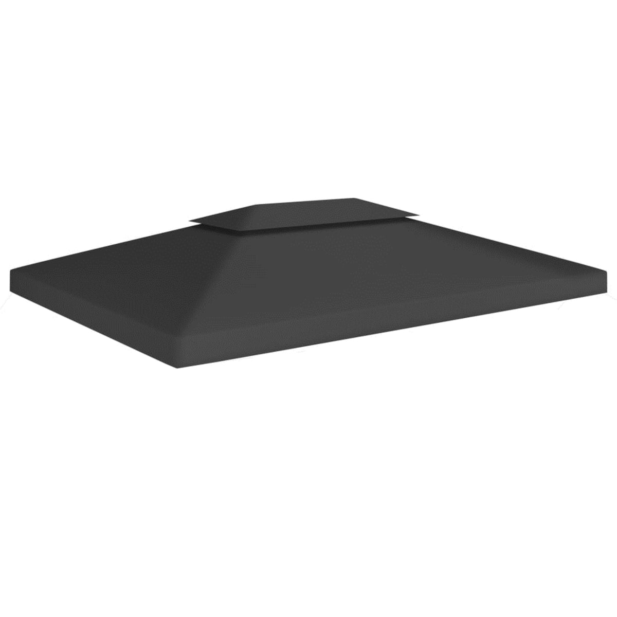 Vidaxl 2-Tier Gazebo Top Cover 310 G/M 13.1'X9.8' Black