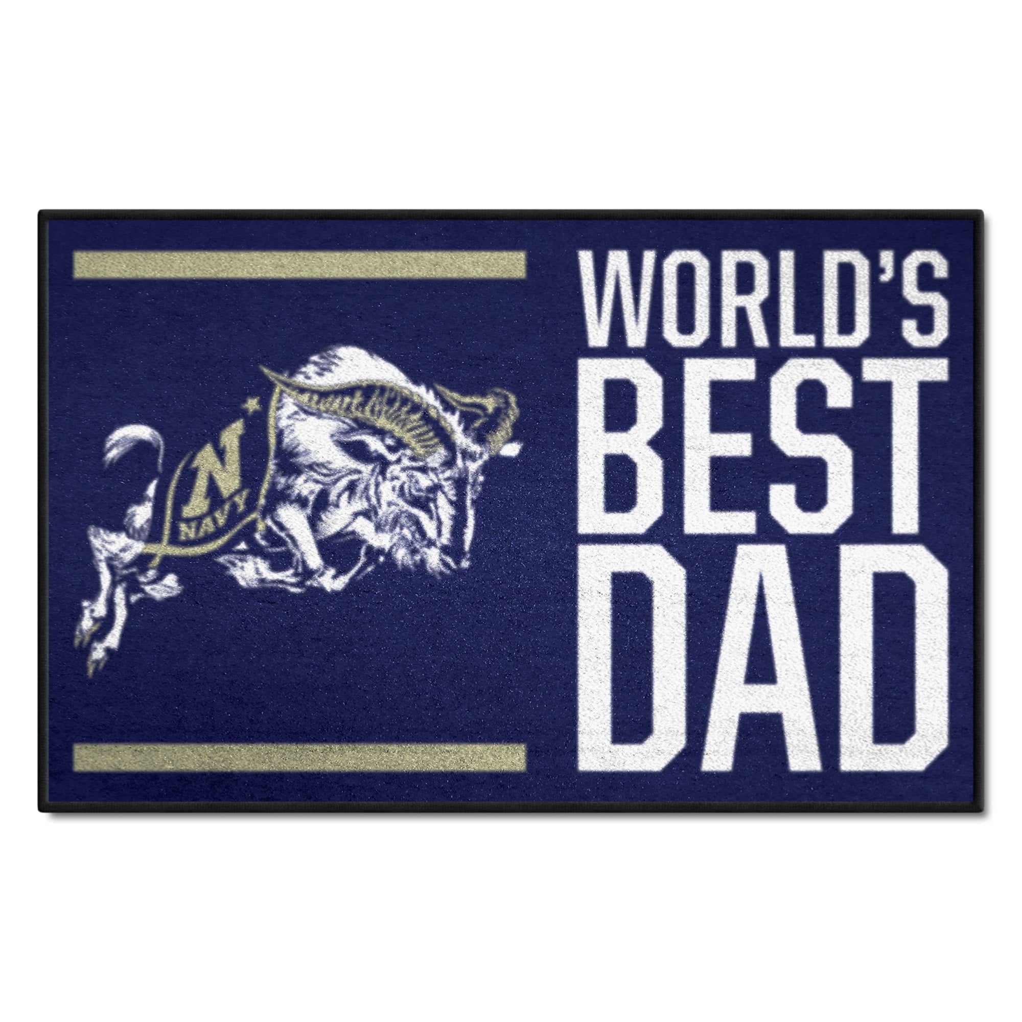 Navy Midshipmen Starter Mat Accent Rug - 19In. X 30In. World'S Best Dad Starter Mat
