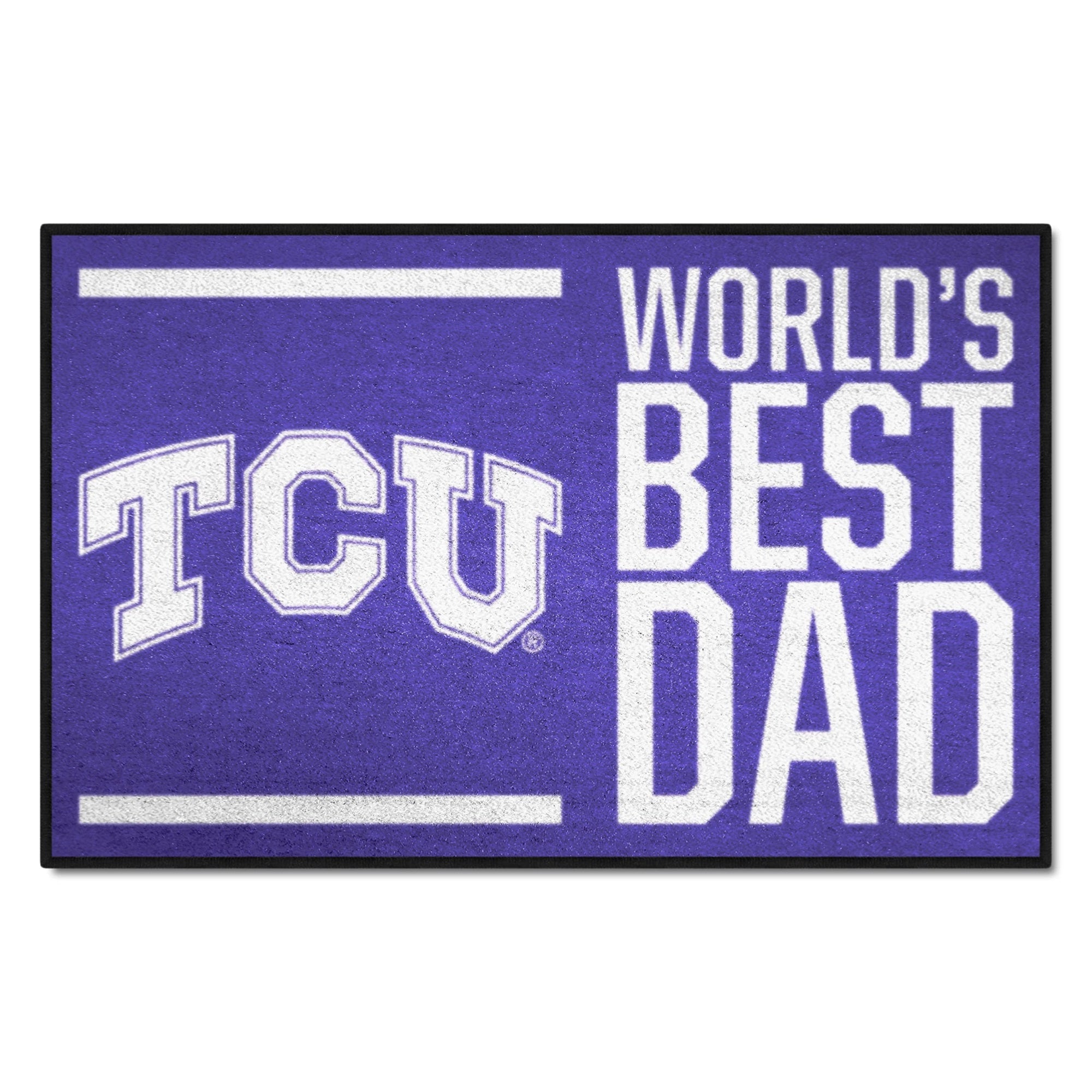 Tcu Horned Frogs Starter Mat Accent Rug - 19In. X 30In. World'S Best Dad Starter Mat