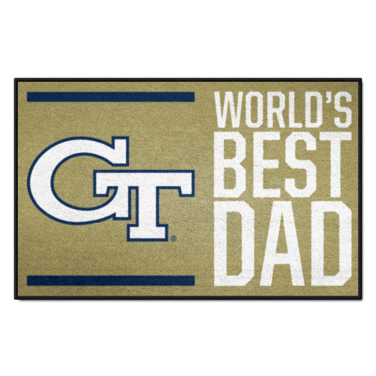 Georgia Tech Yellow Jackets Starter Mat Accent Rug - 19In. X 30In. World'S Best Dad Starter Mat