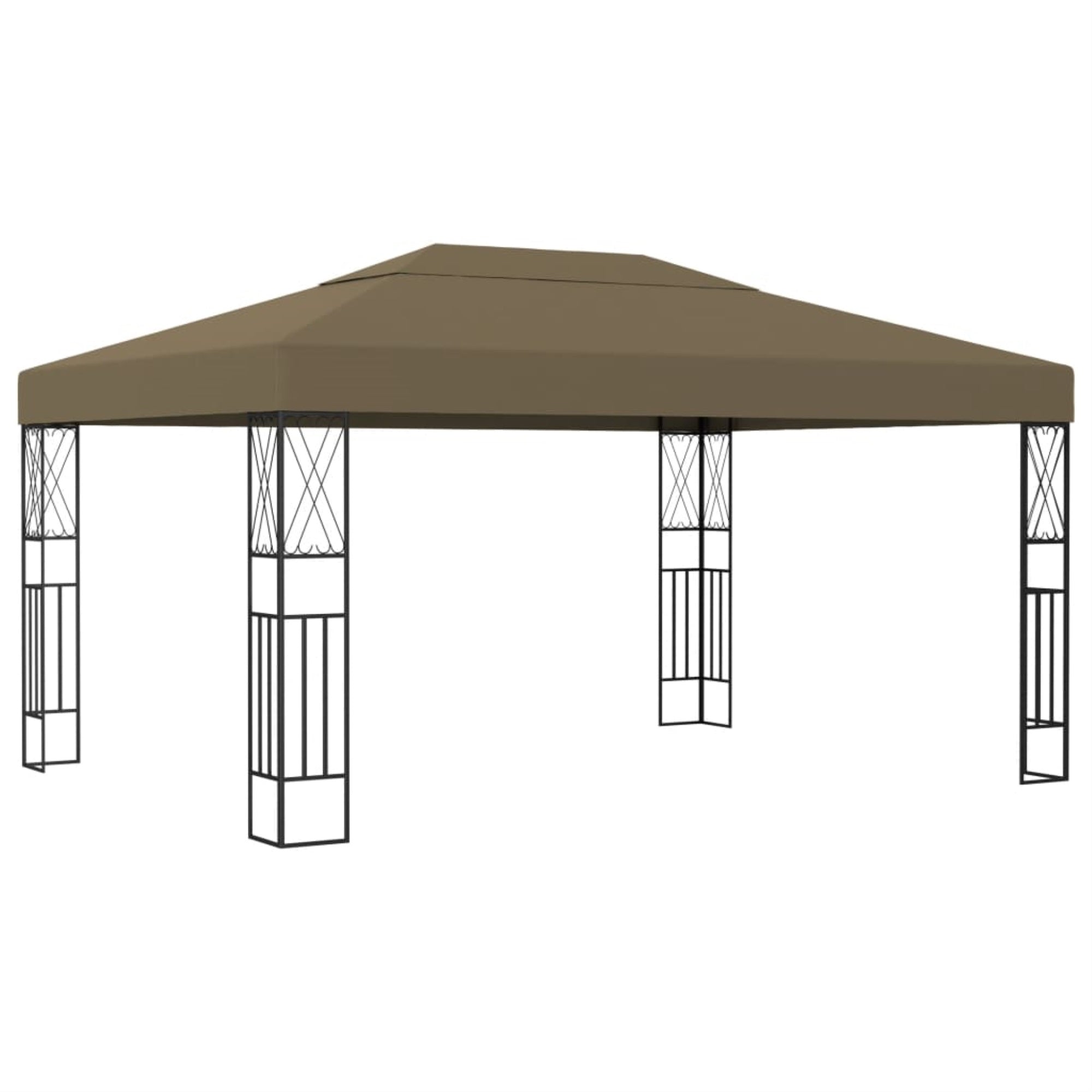 Vidaxl Gazebo 118.1'X157.5' Taupe Fabric