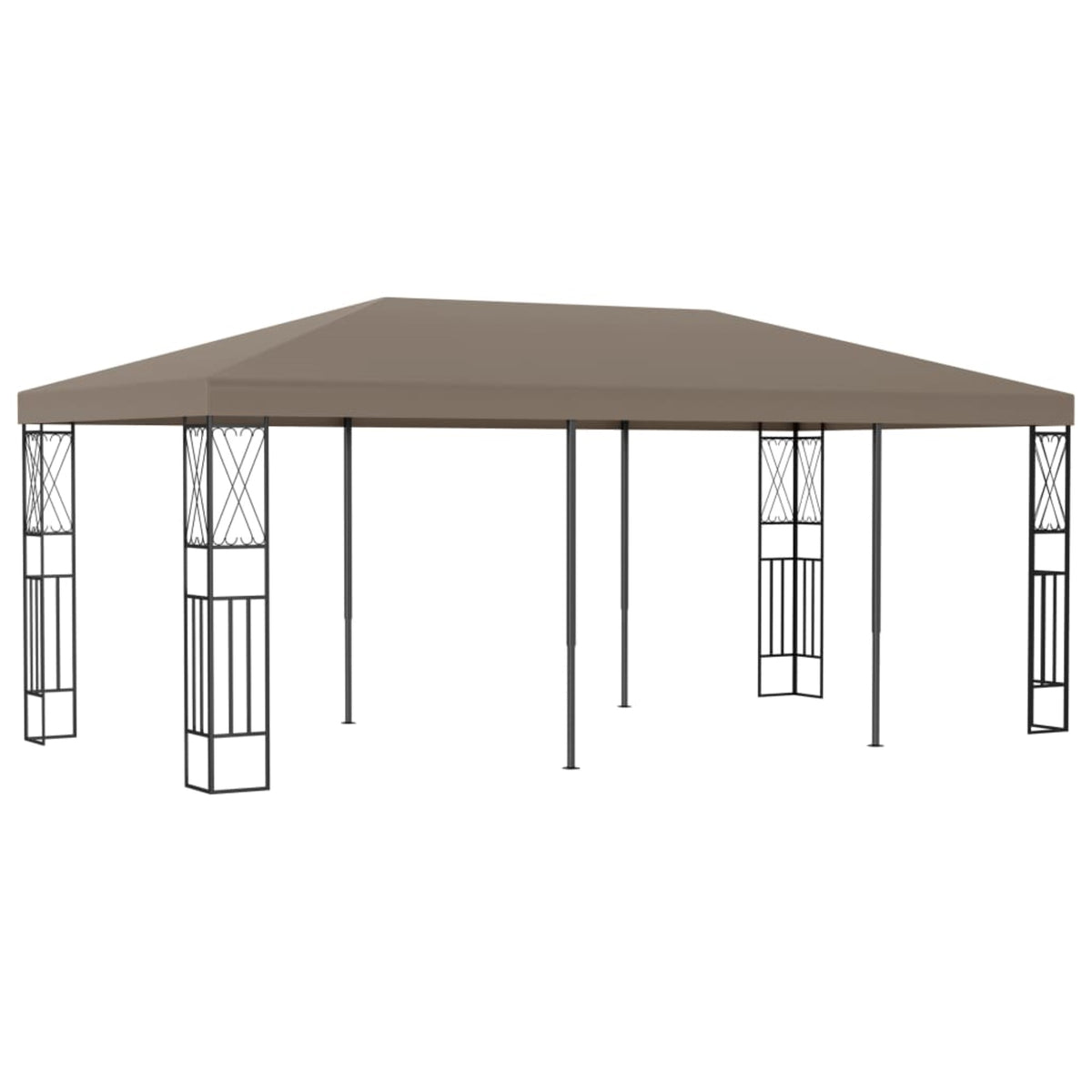 Vidaxl Gazebo 236.2'X118.1' Taupe Fabric