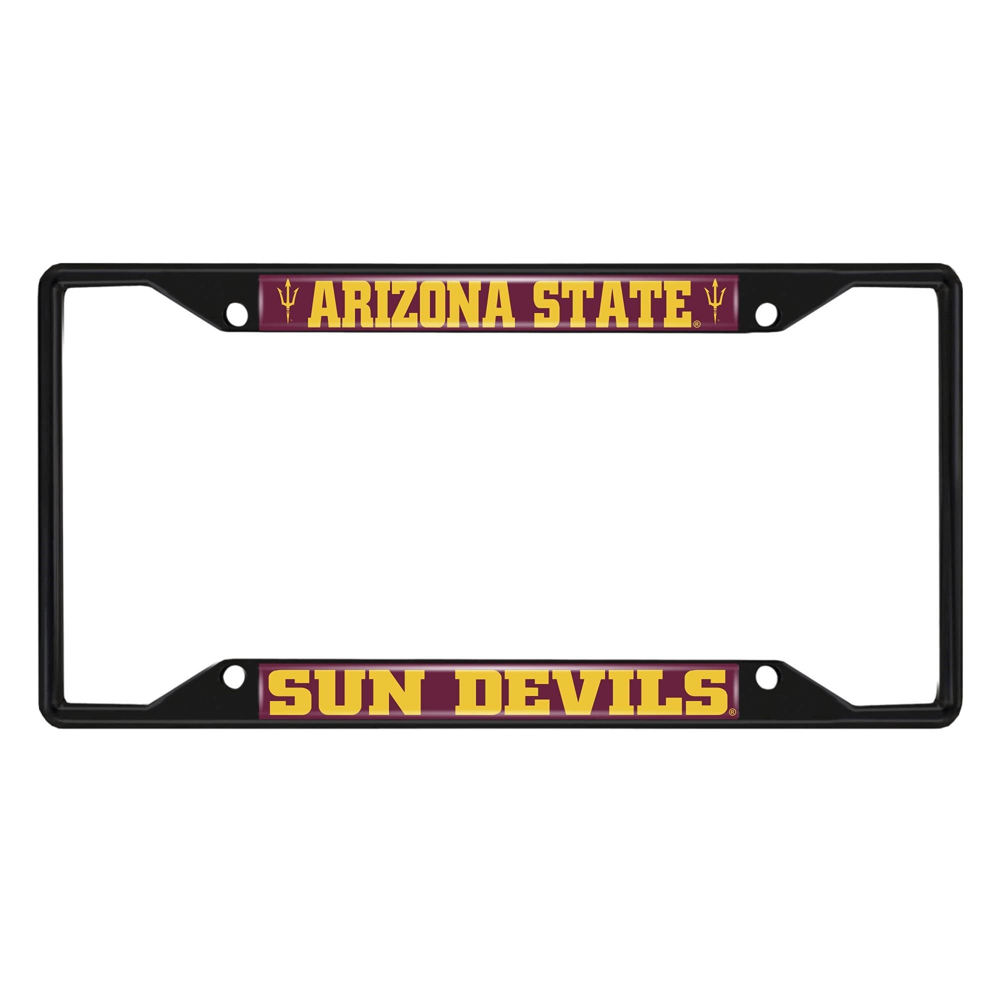 Arizona State Sun Devils Metal License Plate Frame Black Finish