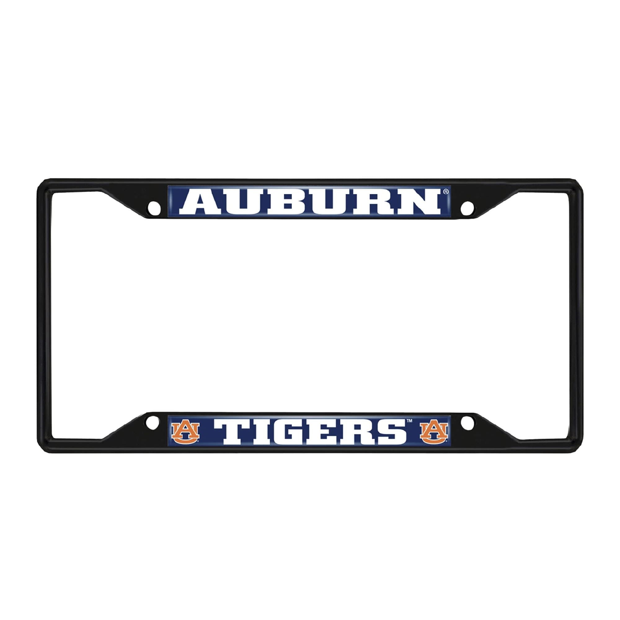 Auburn Tigers Metal License Plate Frame Black Finish