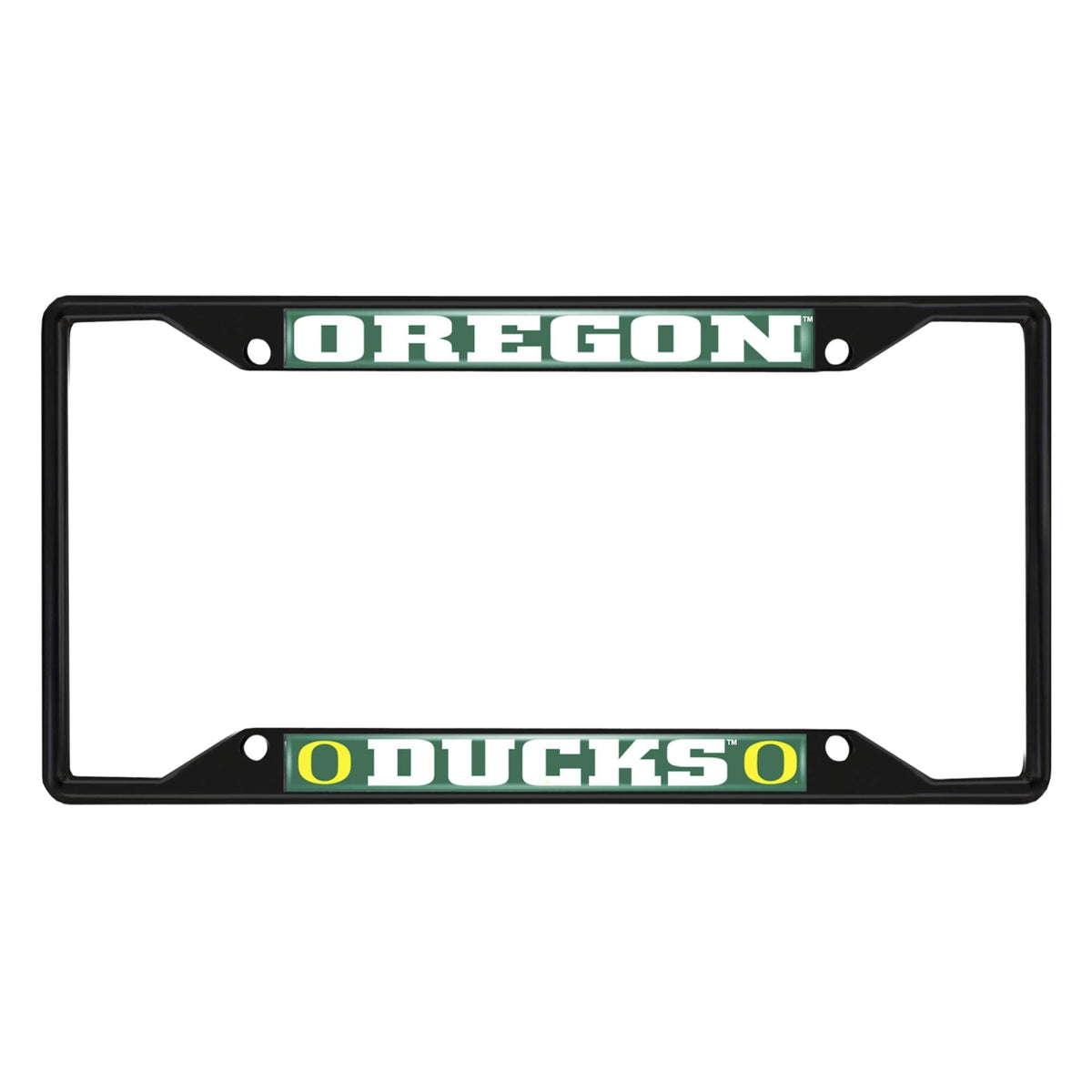 Oregon Ducks Metal License Plate Frame Black Finish