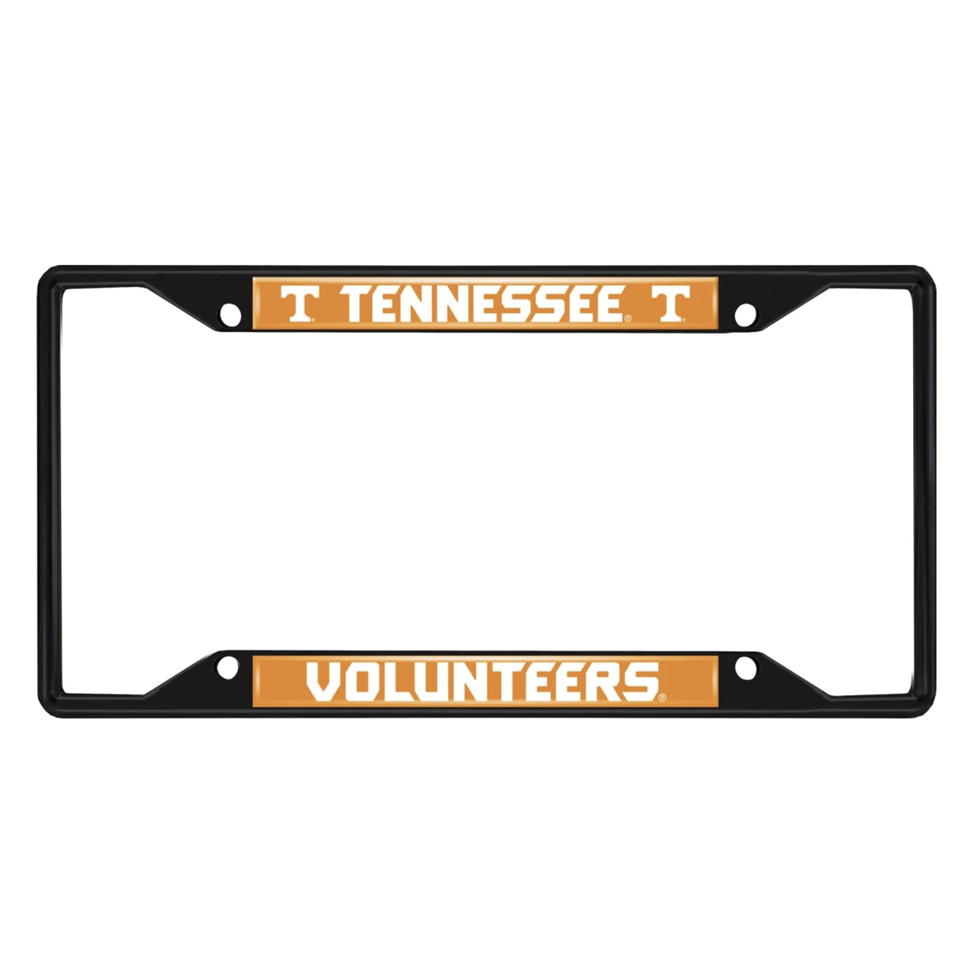 Tennessee Volunteers Metal License Plate Frame Black Finish