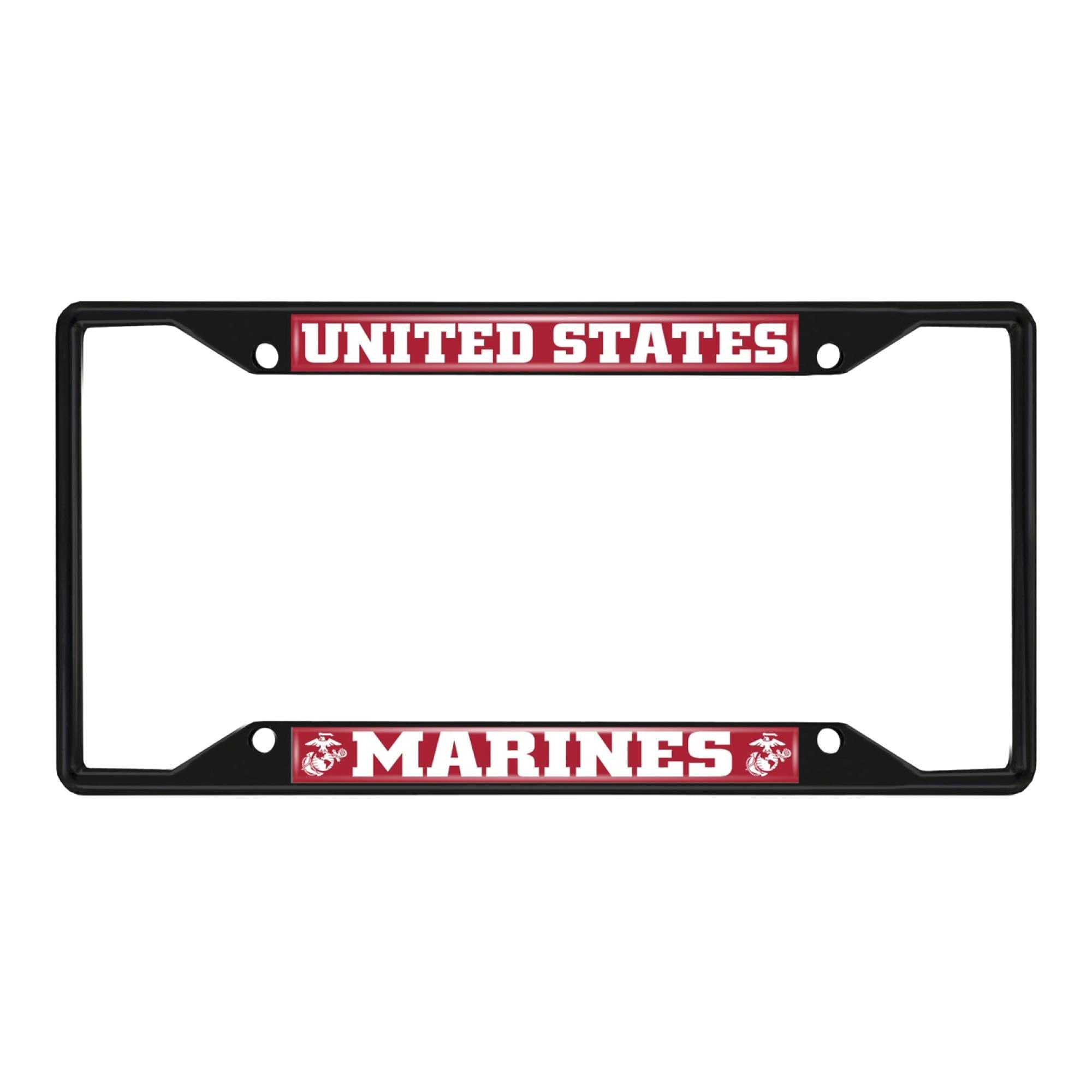 U.S. Marines Metal License Plate Frame Black Finish