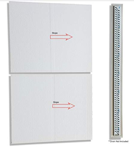 TruSlope LD 49-41L 49.5 x 41" CURBLESS Tray Fit up to 48" Linear Drain"
