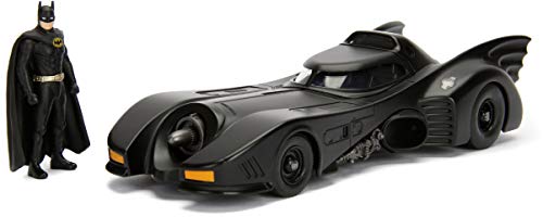 Dc Comic 1989 Batmobile With 2.75 Batman Metals Diecast Vehicle With Figure, Black