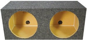 EMPTY WOOFER BOX (2)10 QPOWER SQUARE STYLE *MPSQ10E*