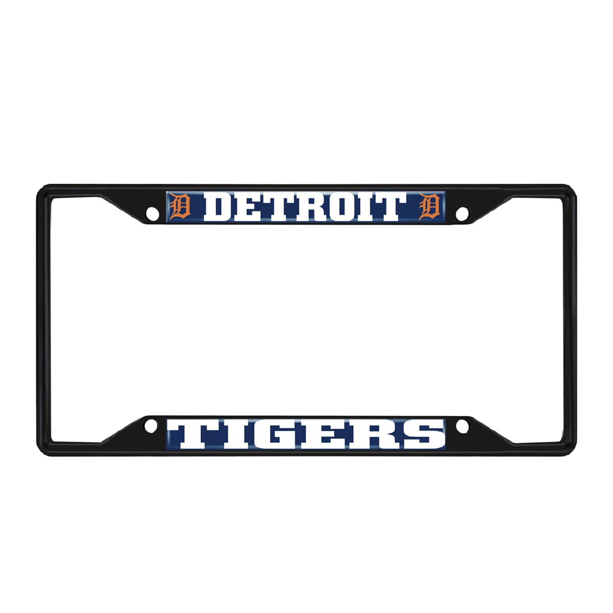 Detroit Tigers Metal License Plate Frame Black Finish