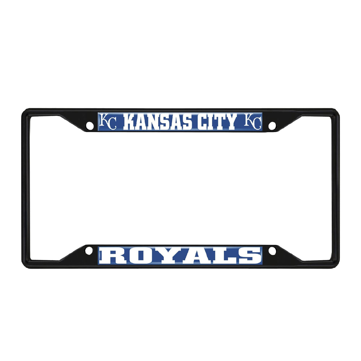 Kansas City Royals Metal License Plate Frame Black Finish