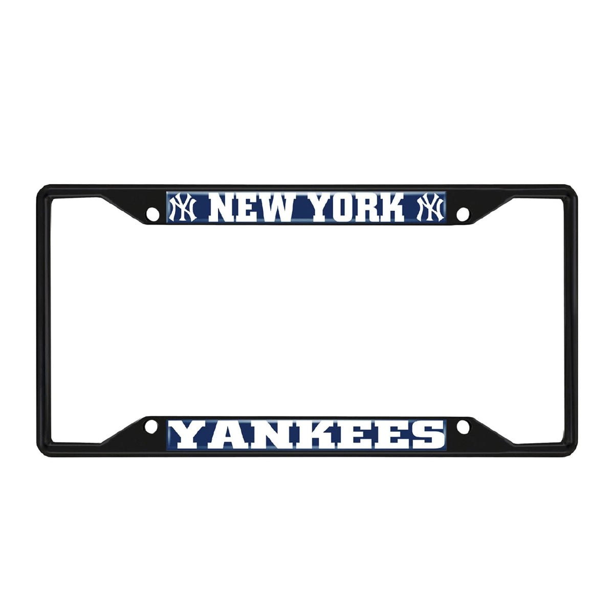 New York Yankees Metal License Plate Frame Black Finish