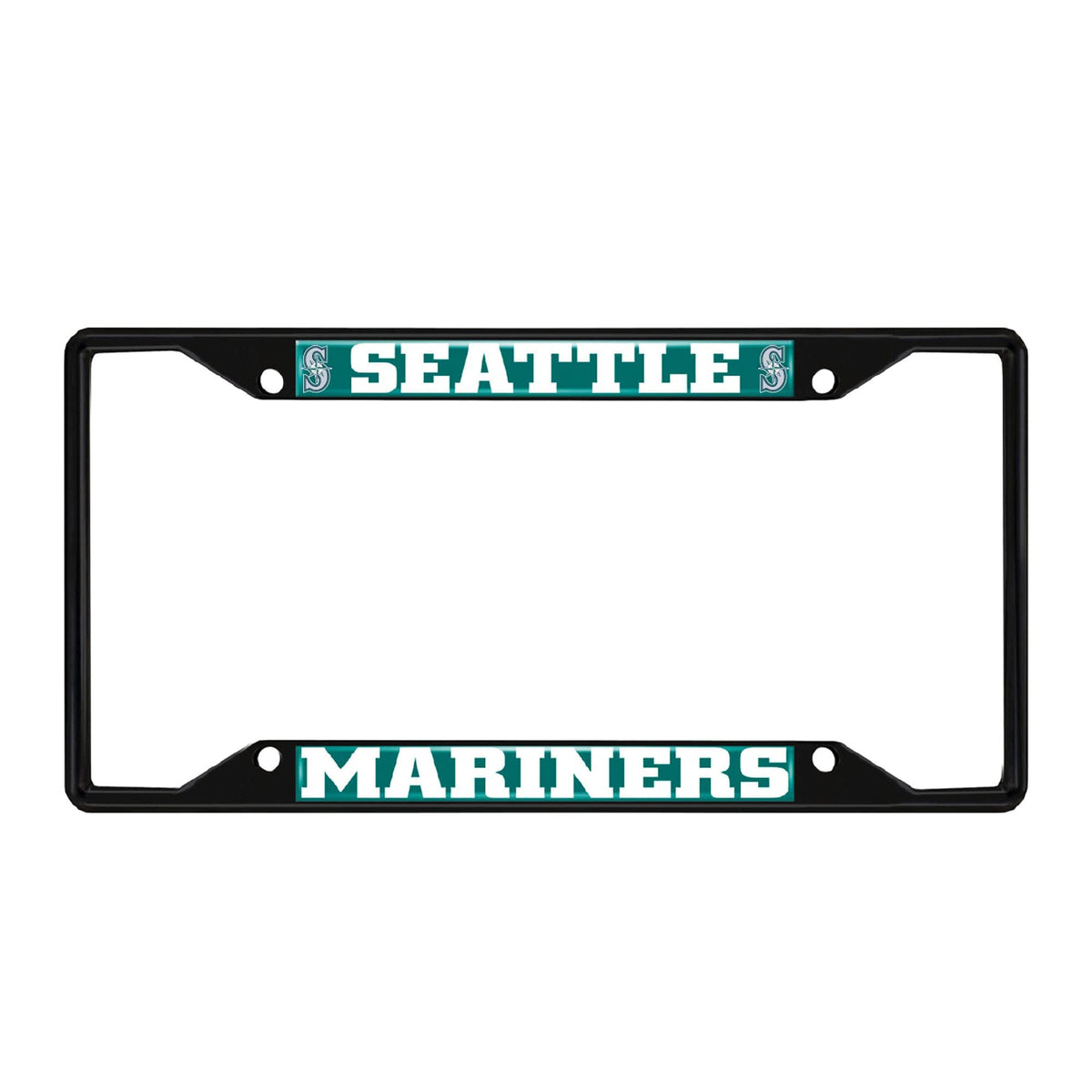 Seattle Mariners Metal License Plate Frame Black Finish