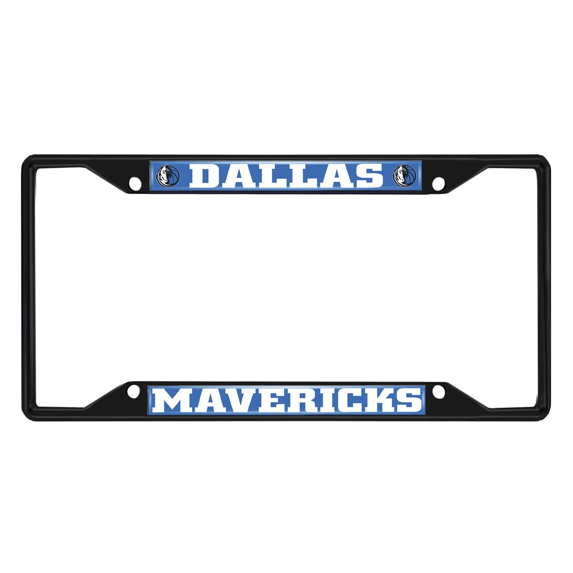 Dallas Mavericks Metal License Plate Frame Black Finish