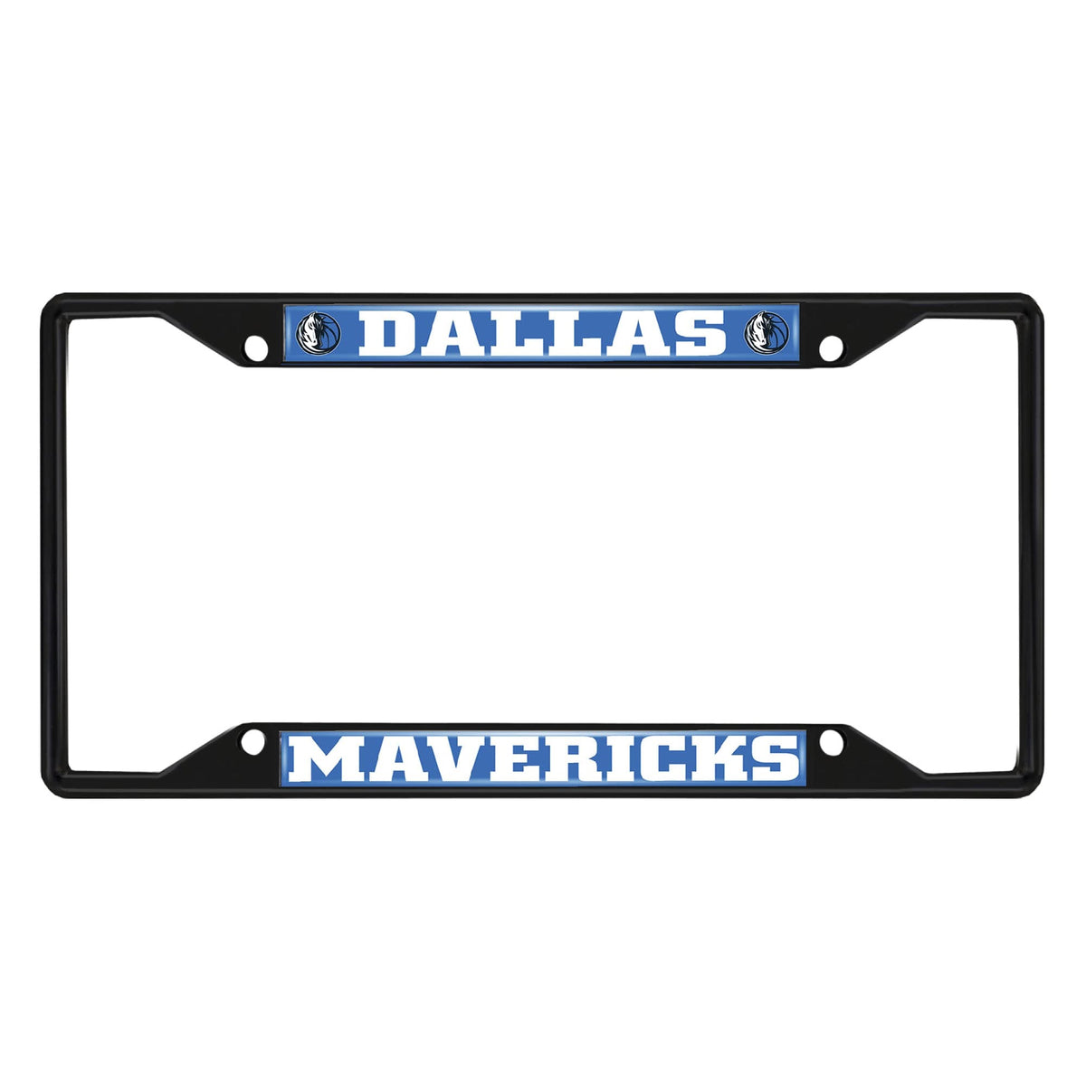 Dallas Mavericks Metal License Plate Frame Black Finish