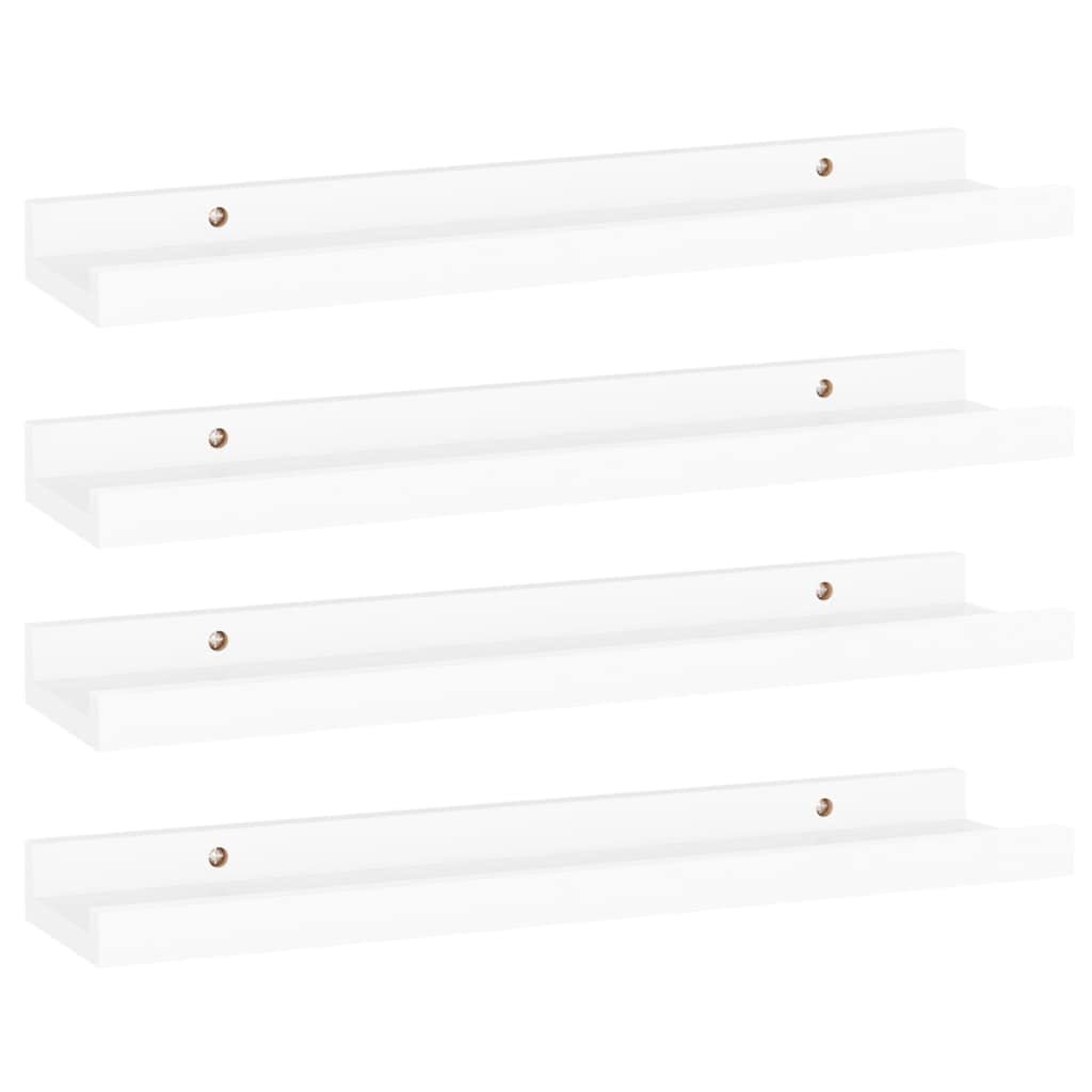vidaXL Wall Shelves 4 pcs White 15.7x3.5"x1.2"