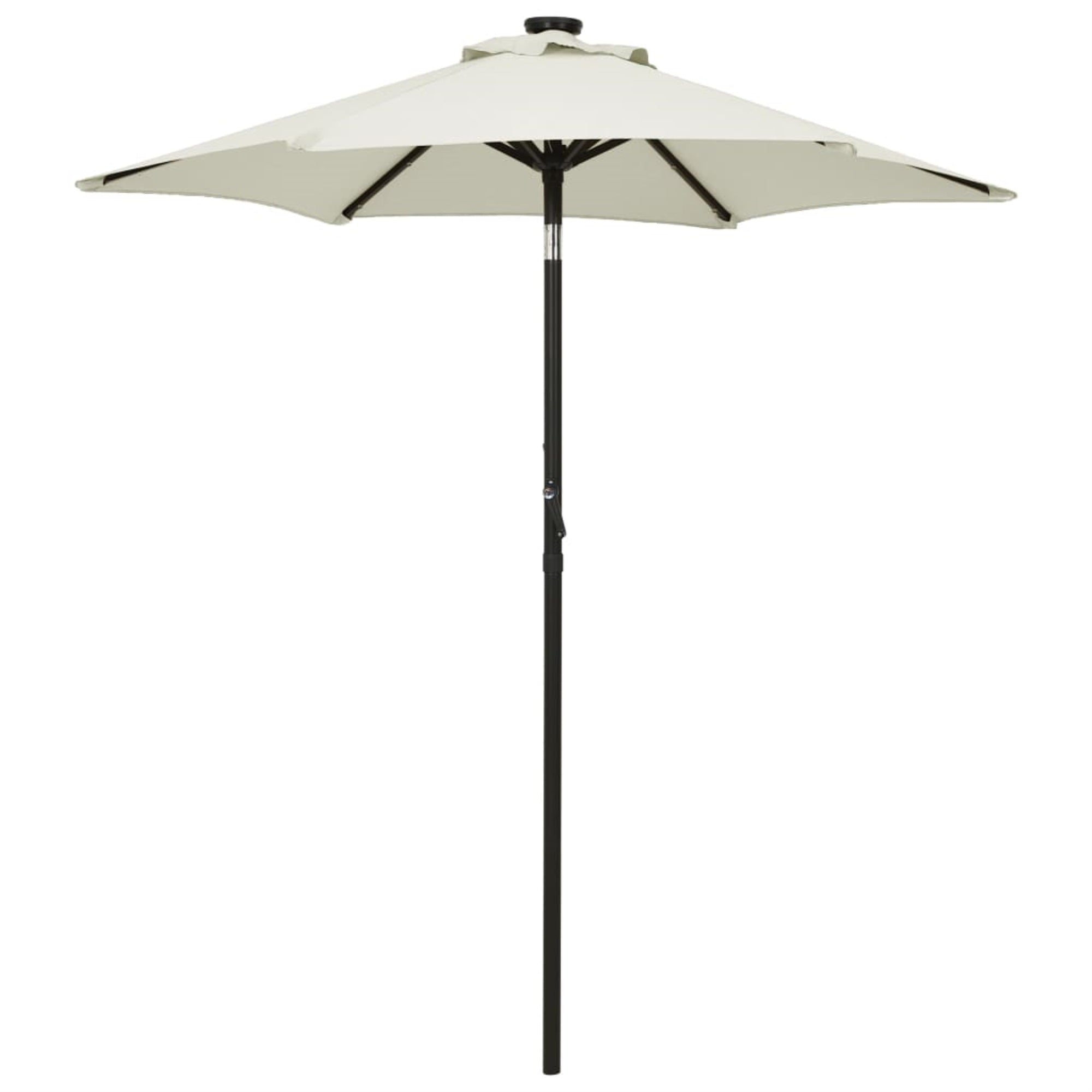 Vidaxl Parasol With Led Lights Sand 78.7'X83.1' Aluminum