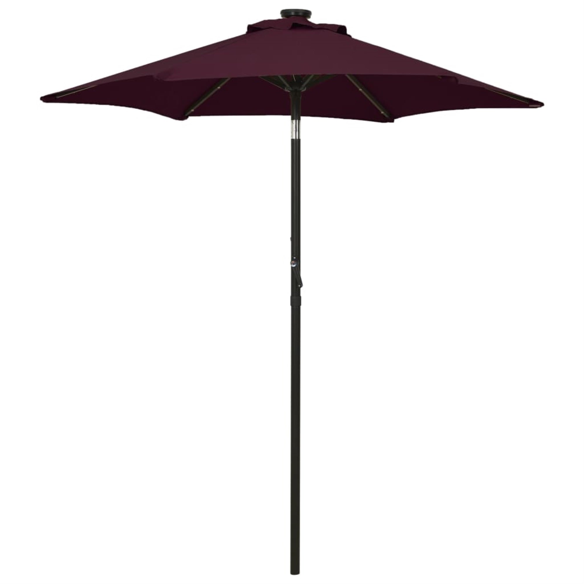 Vidaxl Parasol With Led Lights Bordeaux Red 78.7'X83.1' Aluminum