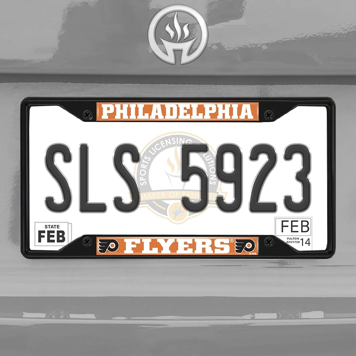 Philadelphia Flyers Metal License Plate Frame Black Finish